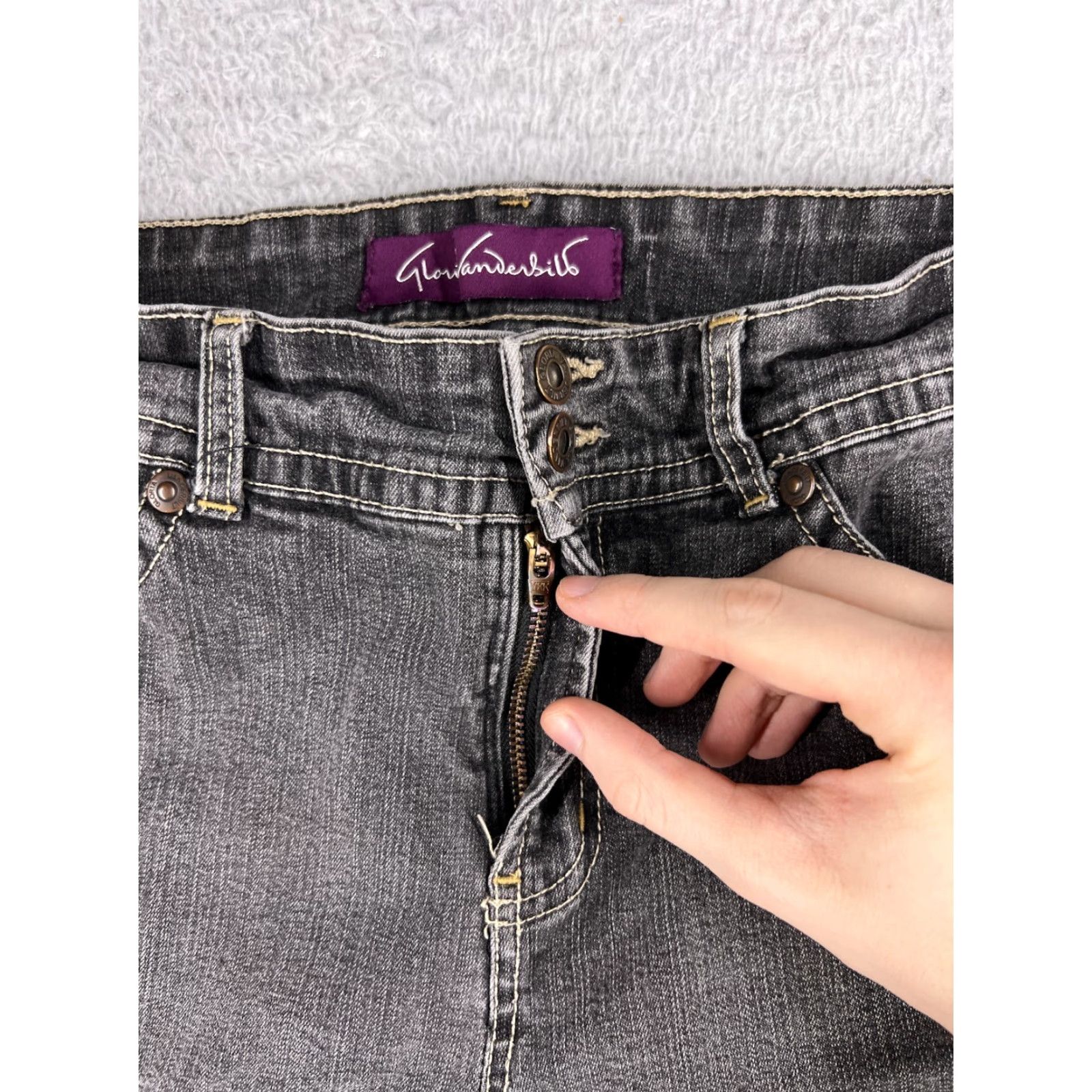 Gloria Vanderbilt Gloria Vanderbilt Jeans Women's 8 Denim 5-Pocket Stretch Regular Mid Rise 30.5 Inseam Black Womens Size 30" / US 8 / IT 44 - 3 Thumbnail