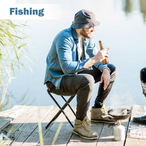 Designer × Homemade YSSOA Folding Camping Stool, Portable Collapsible Camp Stool Size US L / EU 52-54 / 3 - 2 Thumbnail