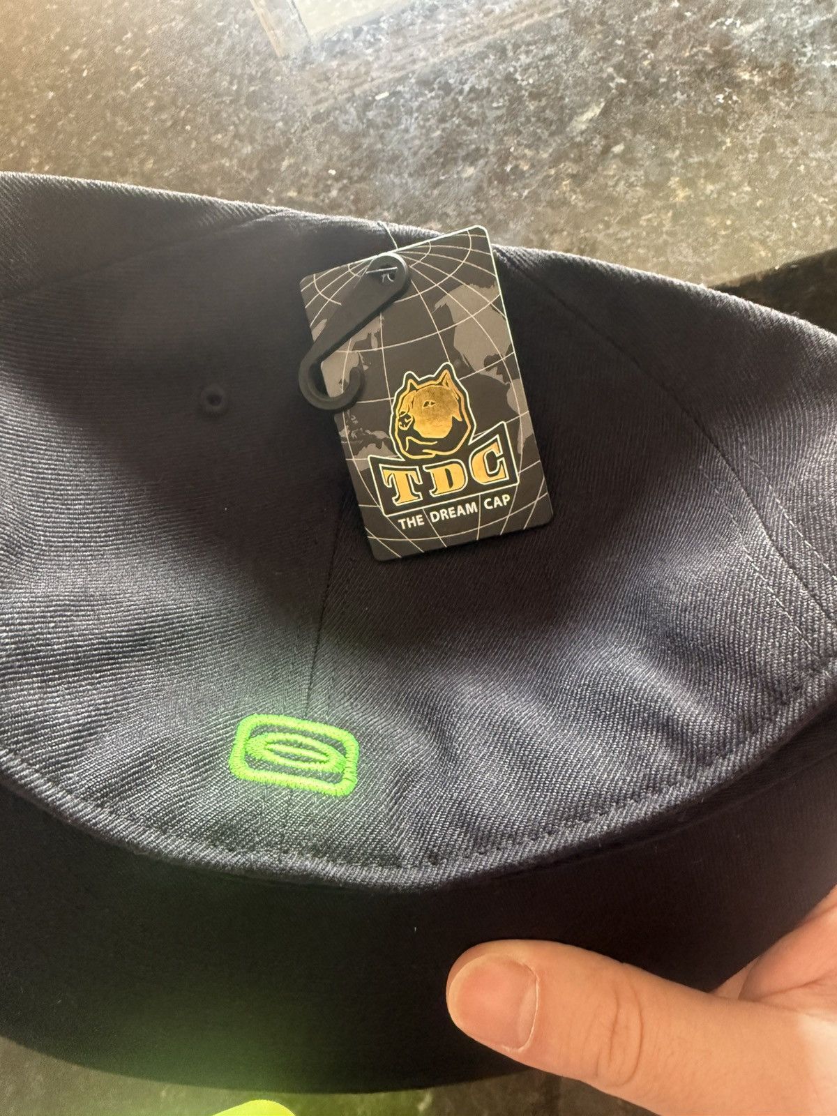 Playboi Carti YVL Fitted Hat Black/Neon Green Size ONE SIZE - 4 Thumbnail