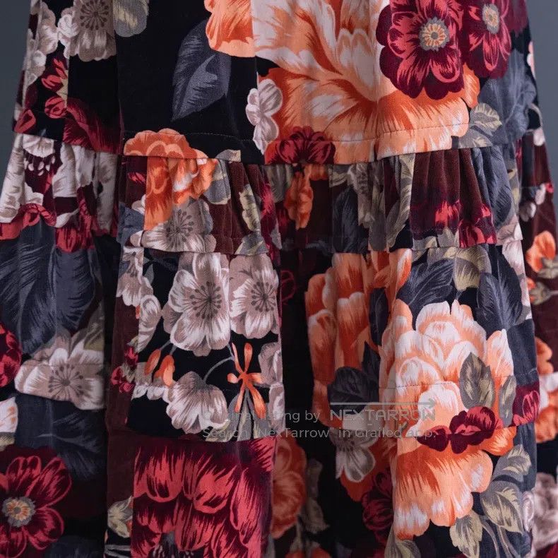 Kenzo Kenzo Runway velvet floral skirt Size 24" / US 00 / IT 34 - 5 Thumbnail