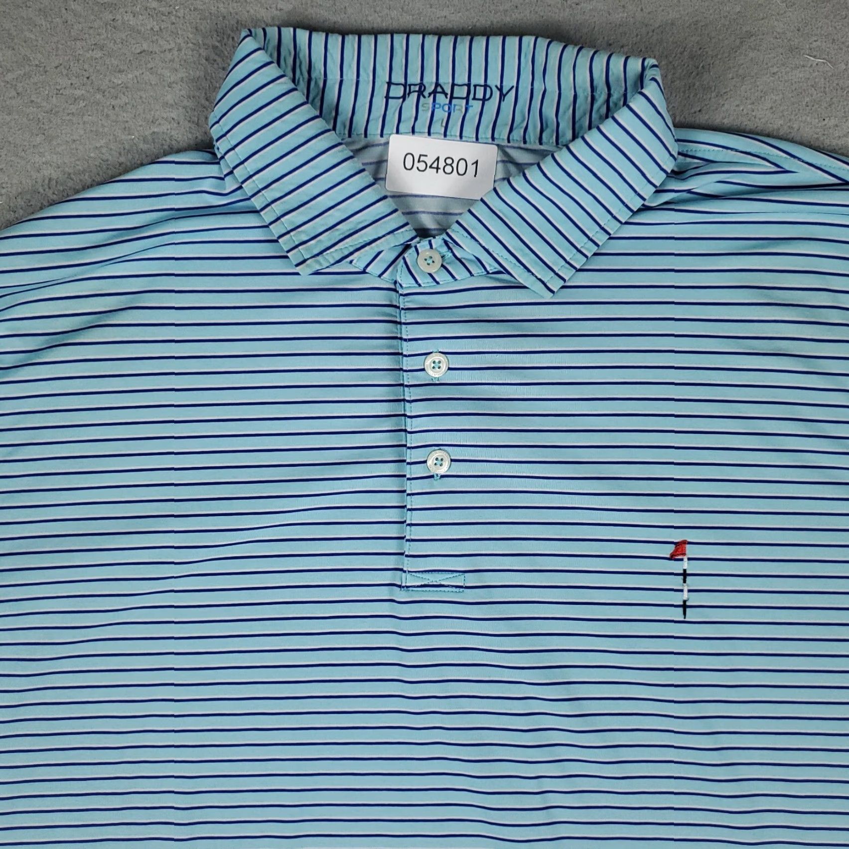 Vintage B Draddy Polo Shirt Mens L Blue Striped Short Sleeve Polo Shirt Size US L / EU 52-54 / 3 - 2 Thumbnail