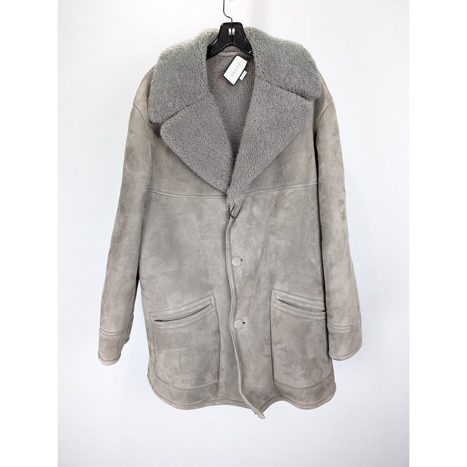 Gucci o1rshd1 Caban Curly Shearling in Grey Size US L / EU 52-54 / 3 - 1 Thumbnail