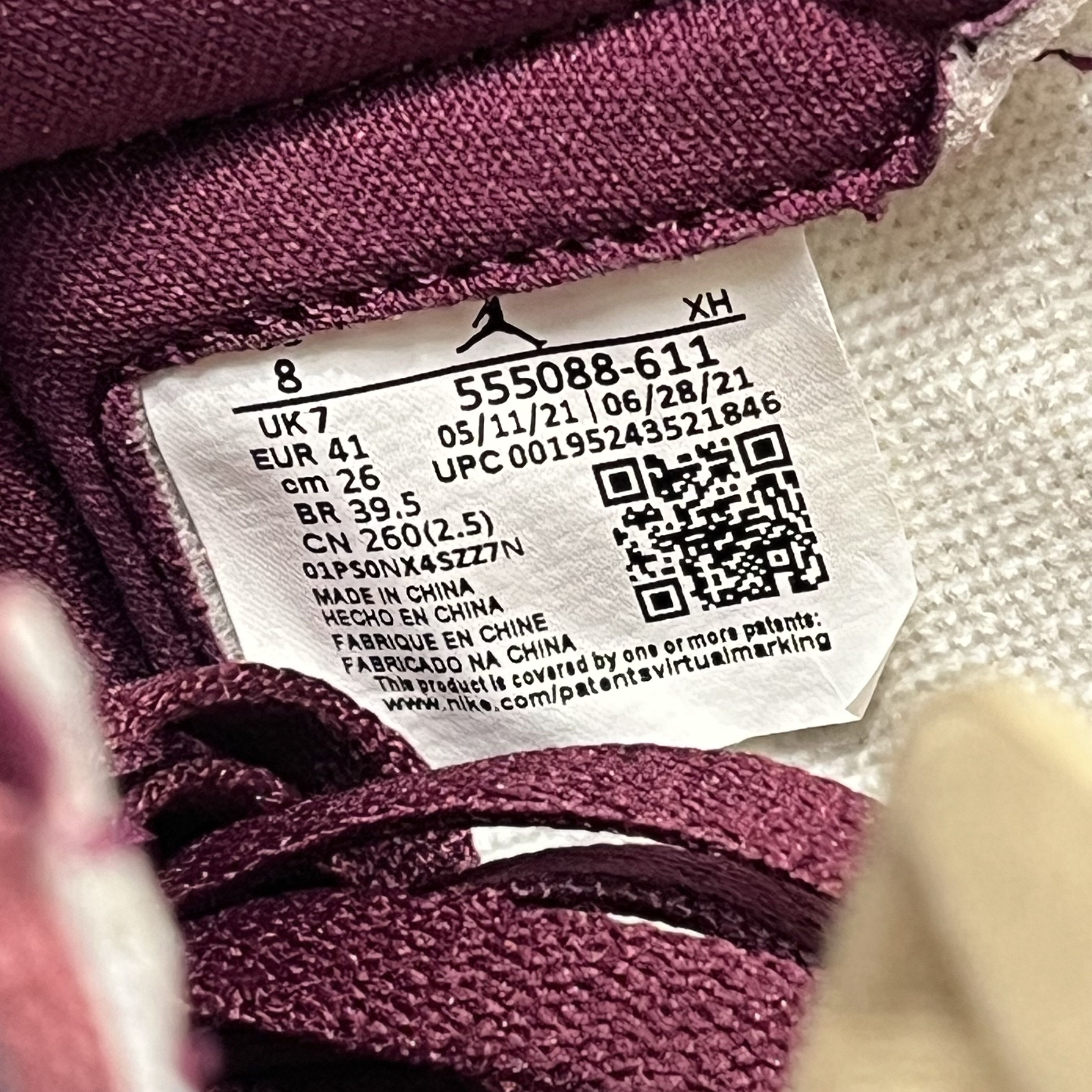 Nike Air Jordan 1 Retro High OG Boudeaux Size US 8 / EU 41 - 6 Thumbnail
