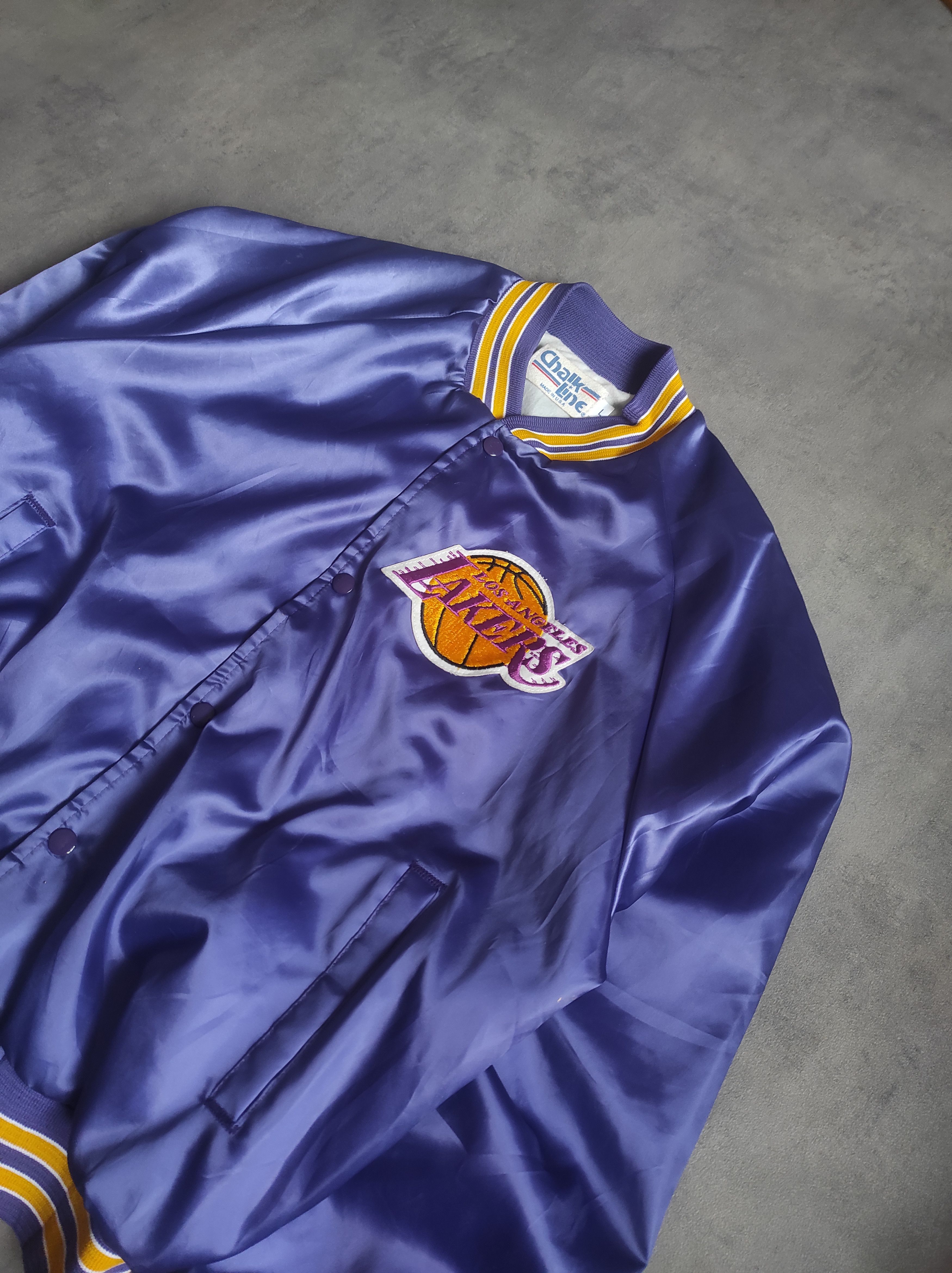 NBA Vintage Chalk Line NBA Los Angeles Lakers Bomber Jacket USA Size US L / EU 52-54 / 3 - 3 Thumbnail