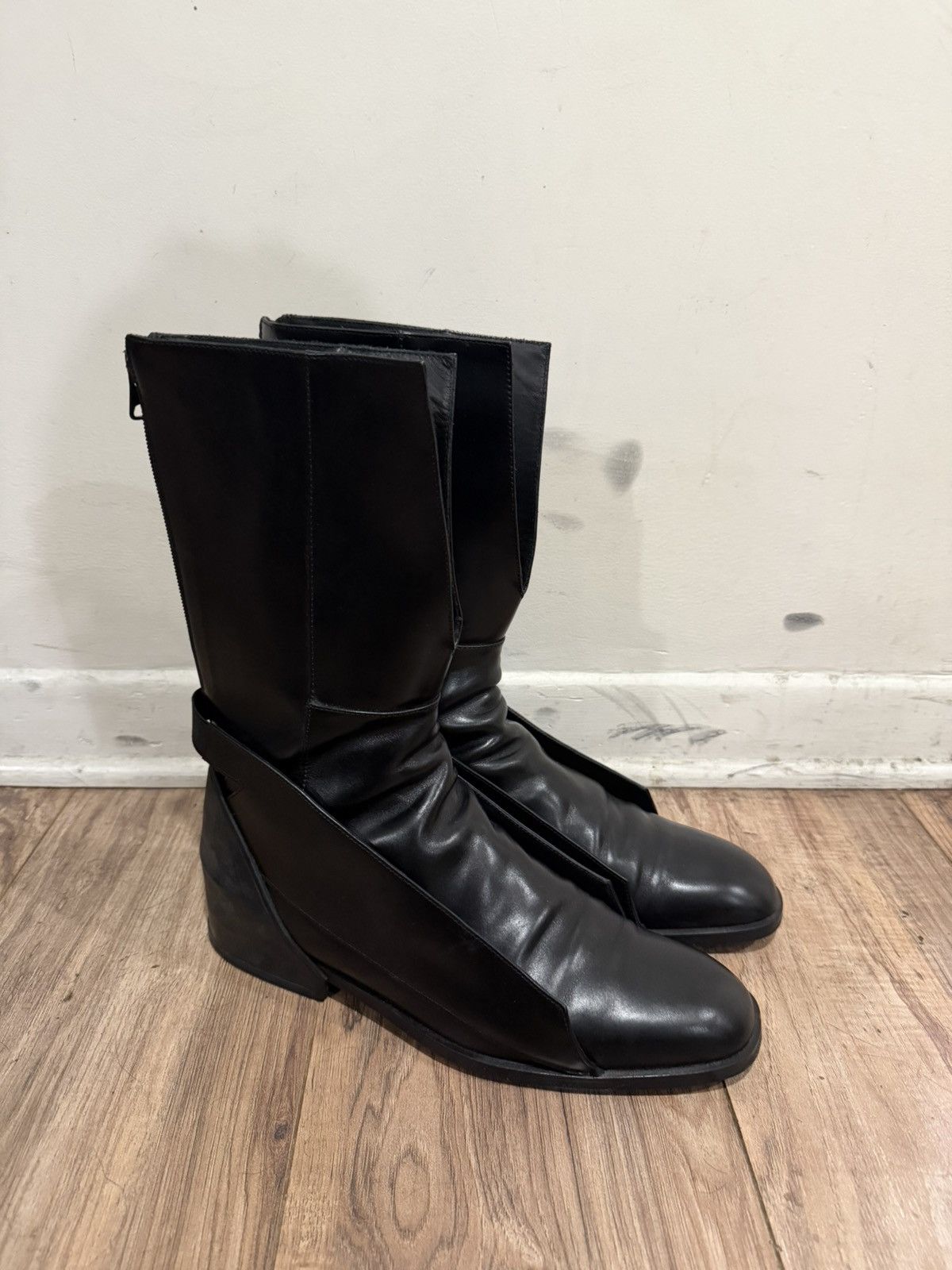 Raf Simons SS09 Leather Spoiler Boots 42 Size US 9 / EU 42 - 1 Thumbnail