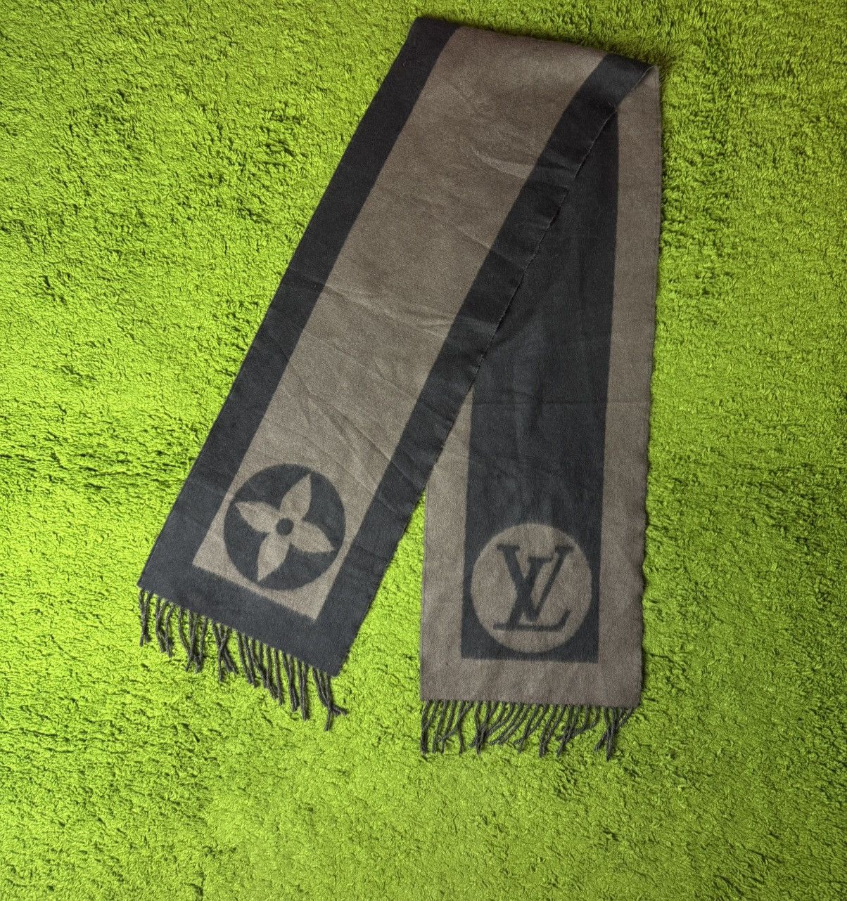 Louis Vuitton Louis Vuitton angora wool blend big logo unisex scarf Size ONE SIZE - 3 Thumbnail