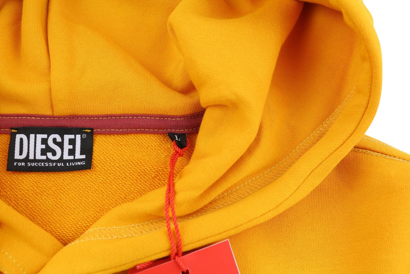 Diesel S-GINN-HOOD-E5 L Yellow Logo Hoodie 41033 Size US L / EU 52-54 / 3 - 6 Thumbnail