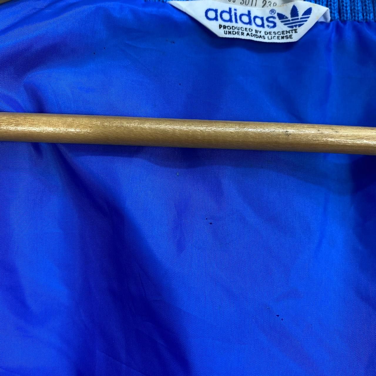 Adidas VINTAGE ADIDAS JAPAN NYLON BLUE STRIPED COLLAR HIDDEN HOOD Size US L / EU 52-54 / 3 - 16 Thumbnail