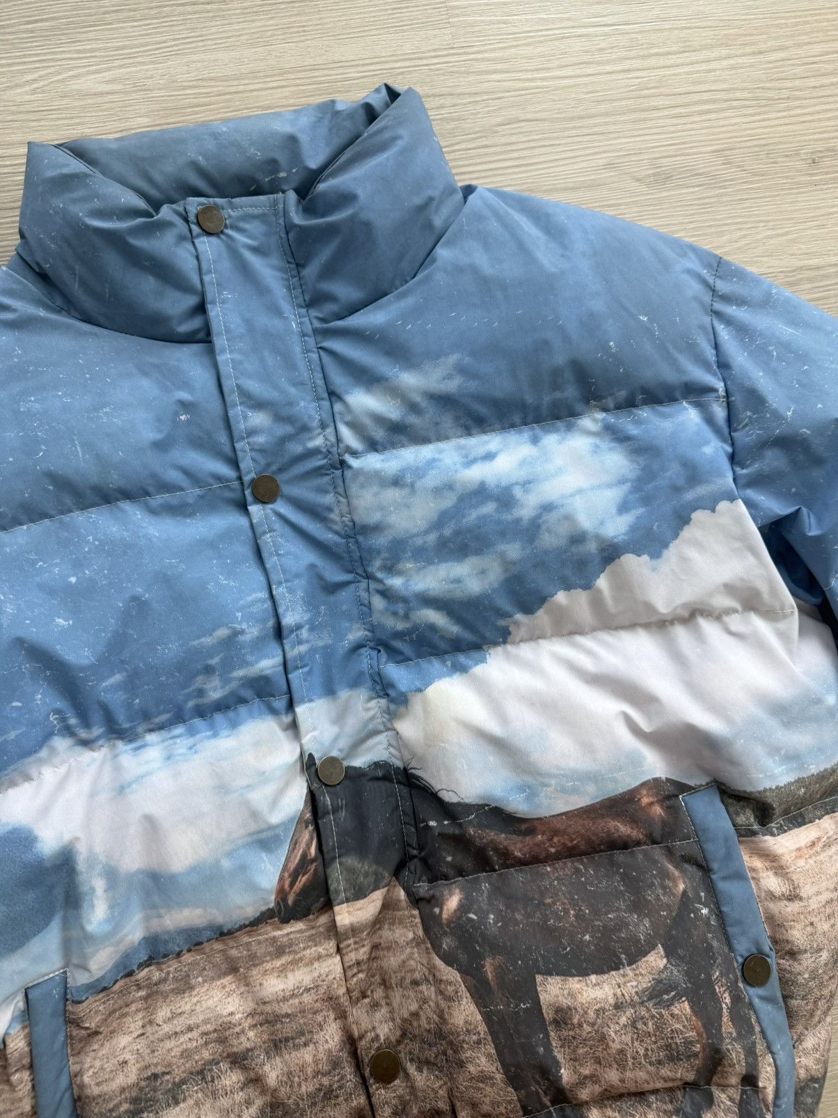 Profound Aesthetic PROFOUND CO SCENIC HORSE PUFFER JACKET // MULTICOLOR - M Size US M / EU 48-50 / 2 - 2 Thumbnail