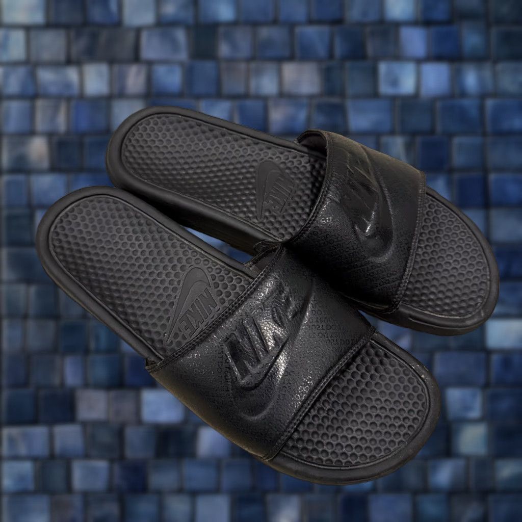 Nike Nike Benassi JDI Slide Mens Sandals 13 Black Slip-On Comfort Size ONE SIZE - 1 Thumbnail