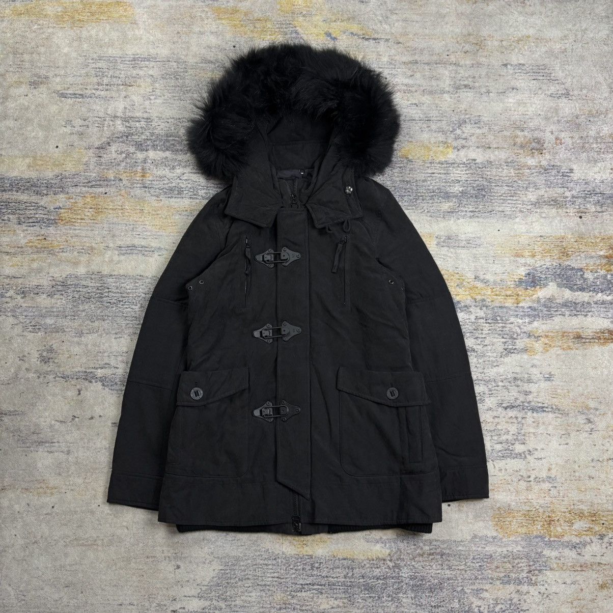 Japanese Brand Sly raccoon fur hoodie jacket vkei style Size US S / EU 44-46 / 1 - 2 Thumbnail