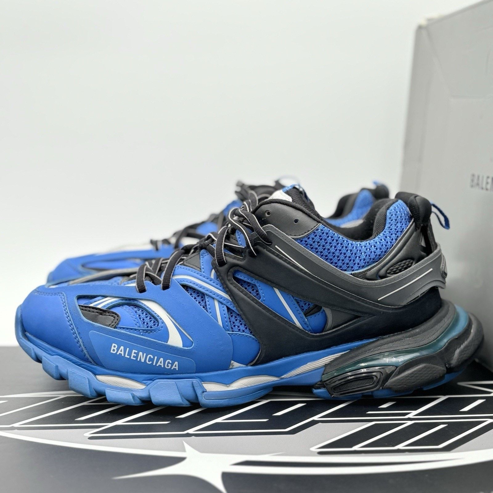 Balenciaga Balenciaga Track Sneaker ' Blue Black ' | SUPER CLEAN! Size US 13 / EU 46 - 1 Thumbnail