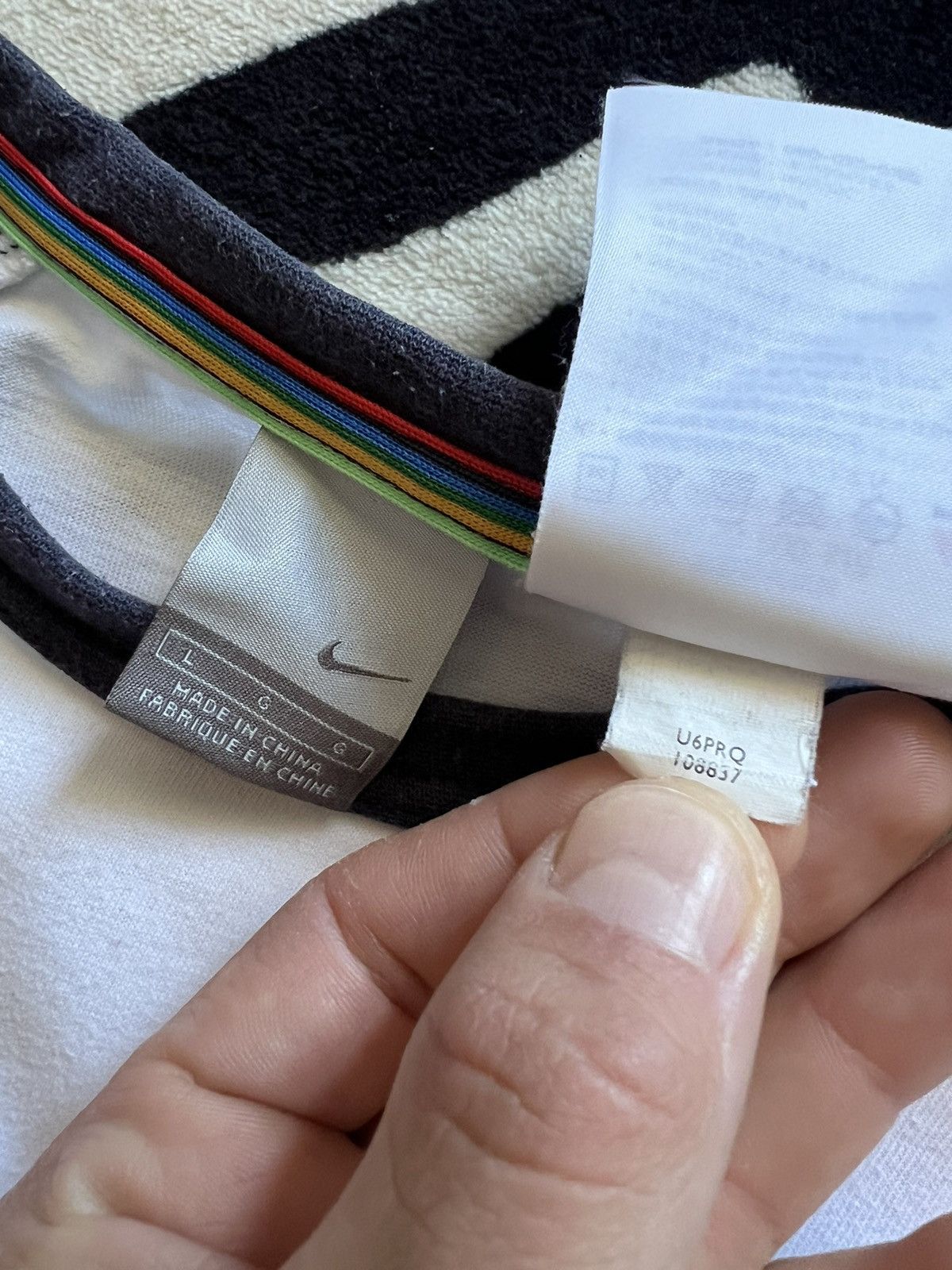 Nike × Vintage Nike t-shirt swoosh vintage Size US L / EU 52-54 / 3 - 5 Thumbnail
