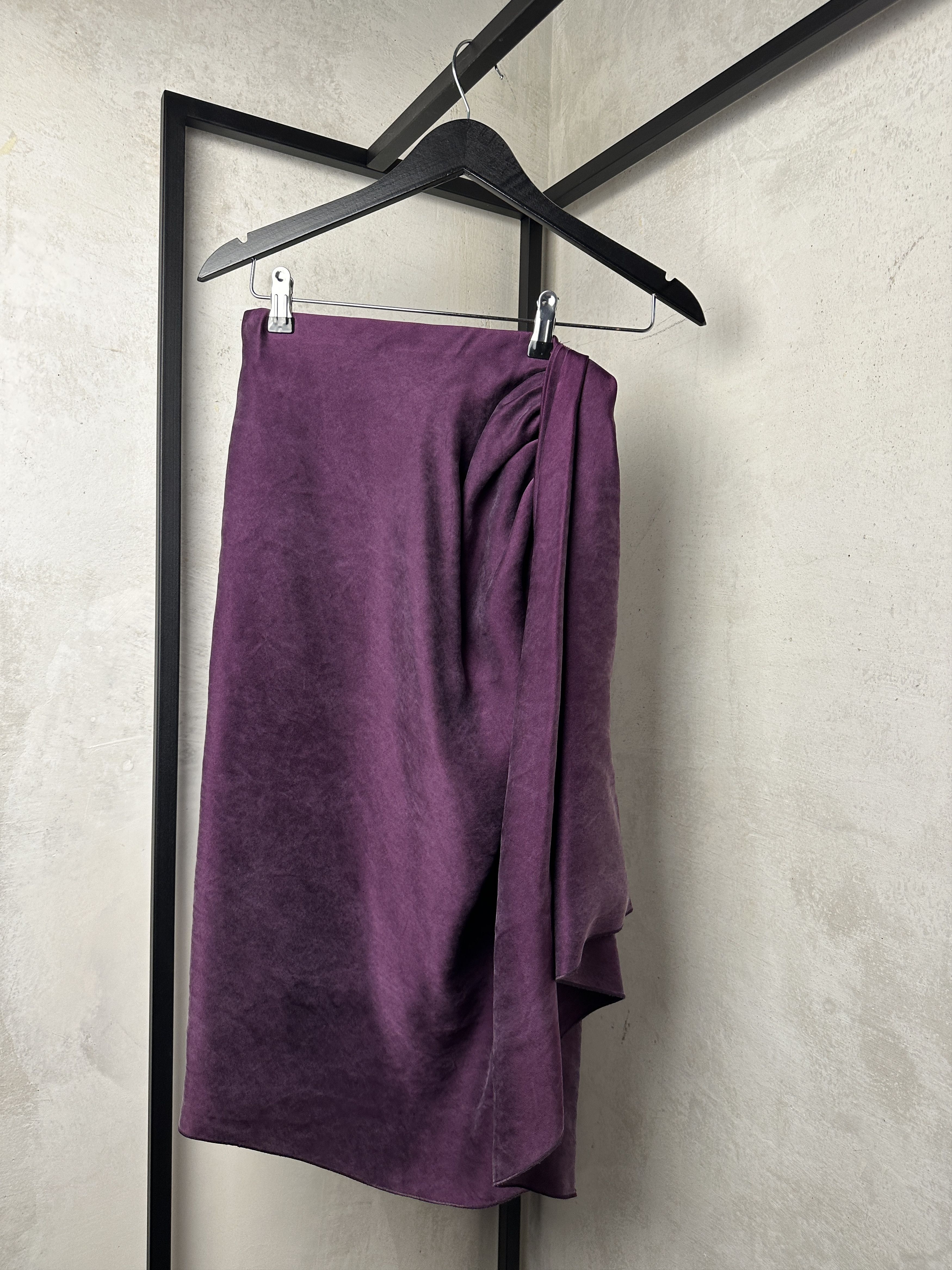 Lanvin Archive Lanvin FW07 Midi Drapped Skirt Size 25" / US 0 / IT 36 - 2 Thumbnail