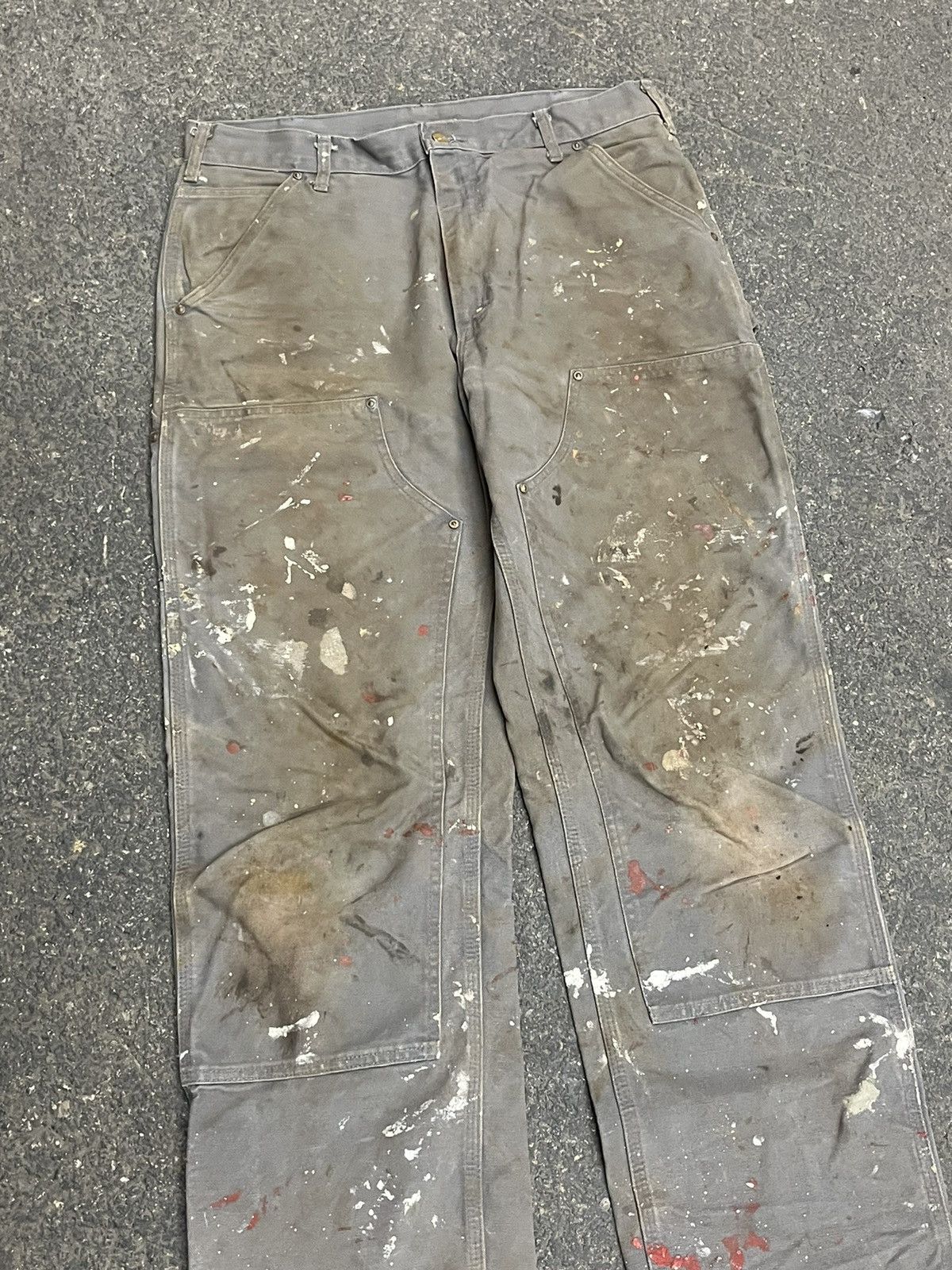 Carhartt × Vintage Carhartt double knees perfectly thrashed and faded baggy Size US 34 / EU 50 - 2 Thumbnail
