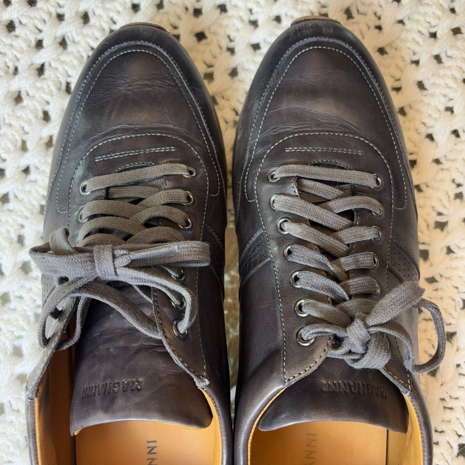 Magnanni Magnanni Pueblo Men 11.5 Low Top Sneakers, Black Leather, Ca Size US 11.5 / EU 44-45 - 8 Thumbnail