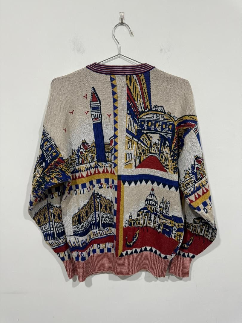 Vintage Vintage 90s Modigliani Venice Knitted Sweatshirt Size US M / EU 48-50 / 2 - 4 Thumbnail