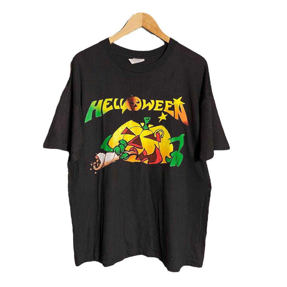 Band Tees × Vintage Vintage 90s Halloween Smokin Band Tee Size US L / EU 52-54 / 3 - 1 Thumbnail