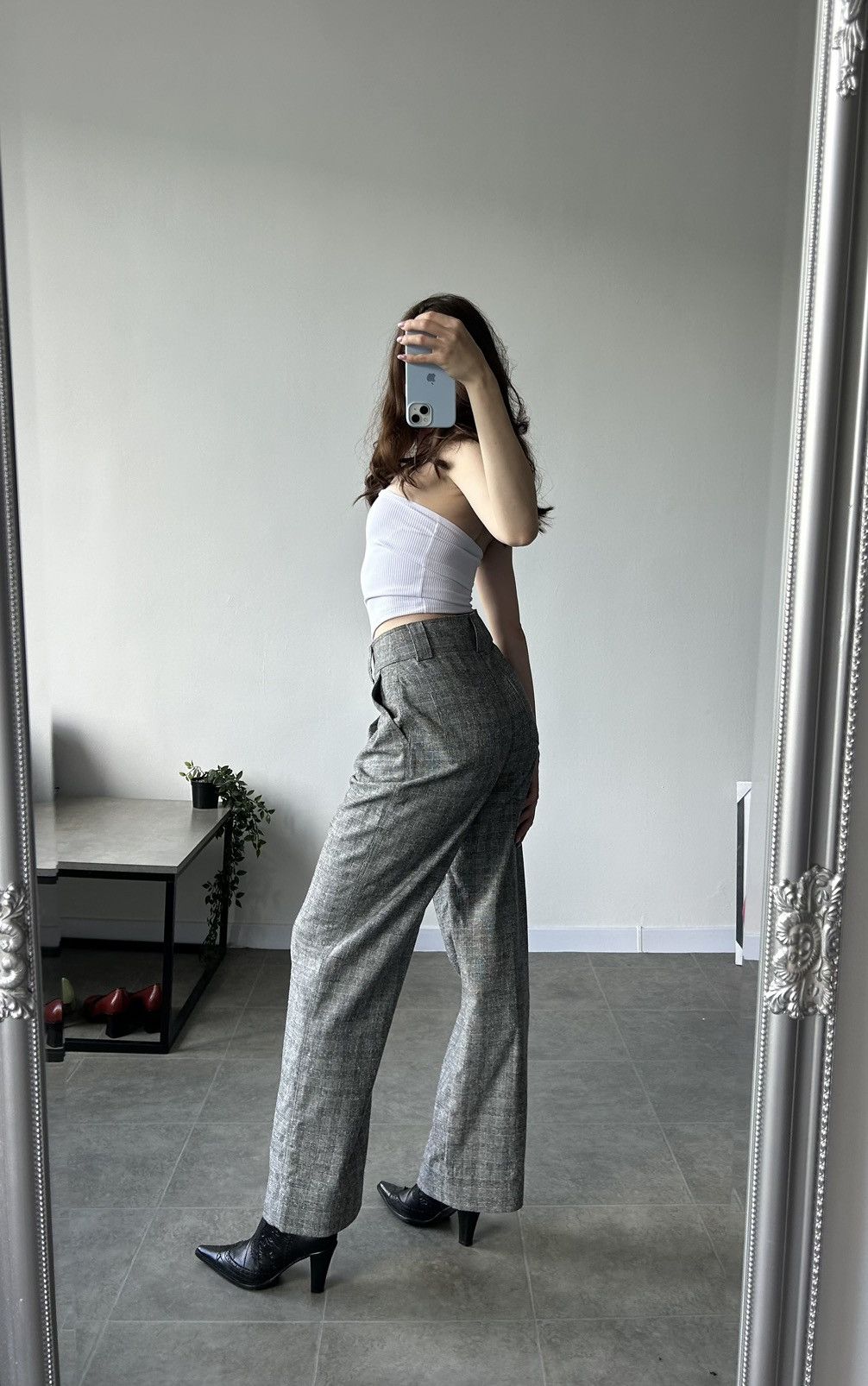 Ganni GANNI Suiting Relaxed Plated Pants Streetwear Size 24" / US 00 / IT 34 - 2 Thumbnail