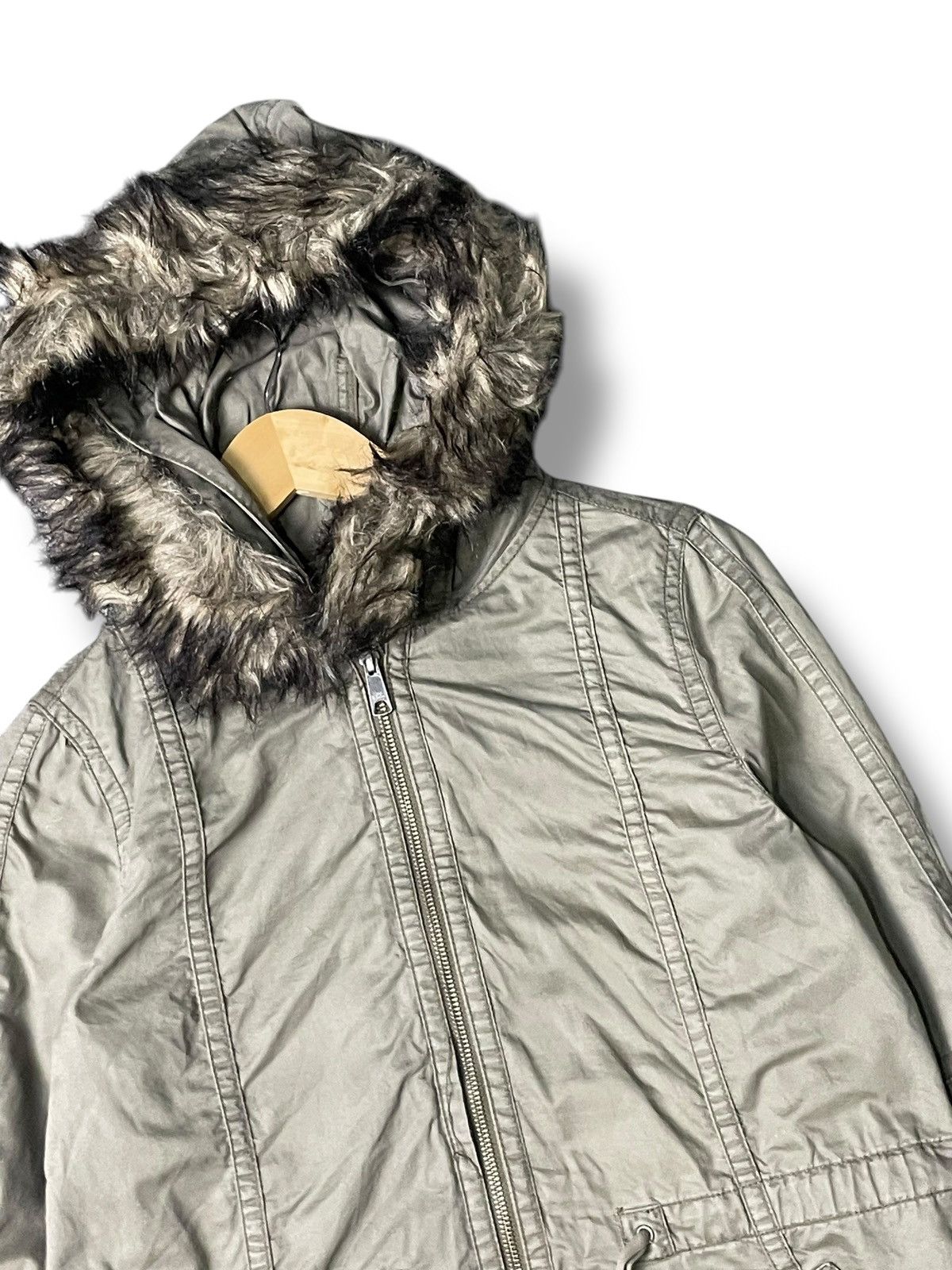 Japanese Brand × Vintage Japanese Brand Military Fur Hooded Jacket (70) Size US XXS / EU 40 - 2 Thumbnail