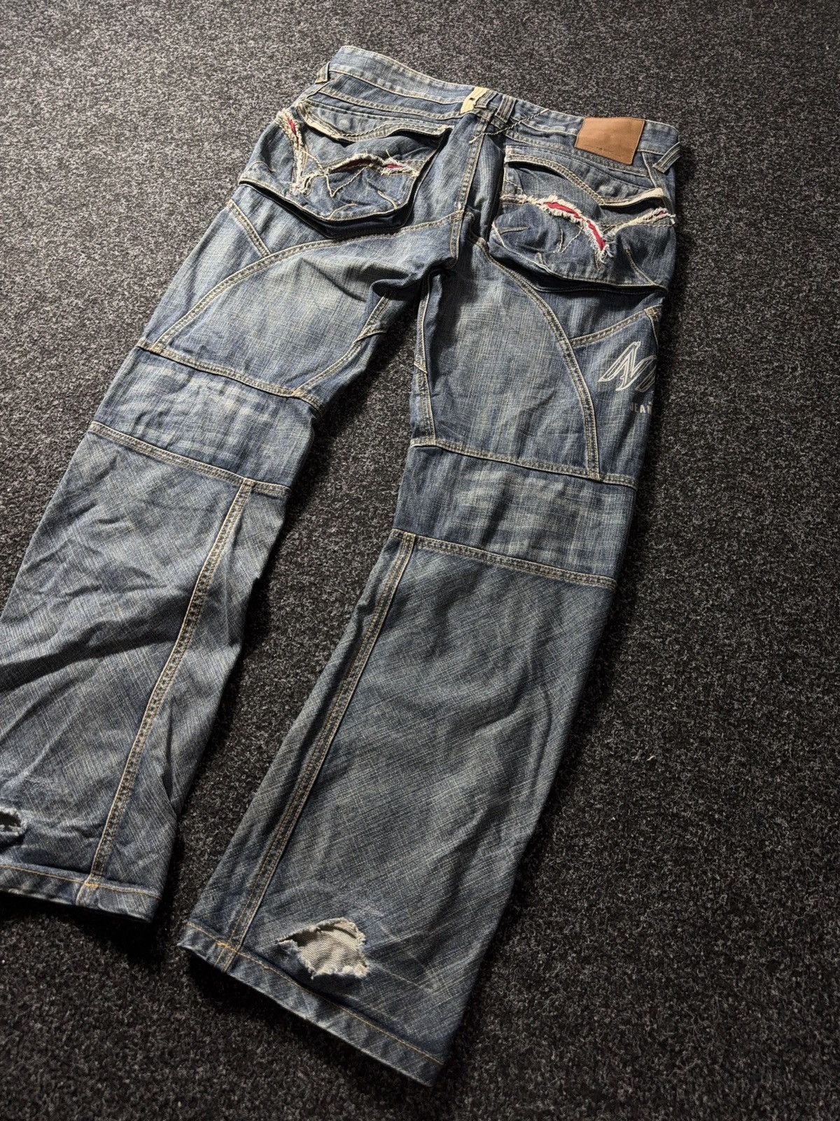 If Six Was Nine × Vintage Vintage 90s Avant Garde baggy denim pants y2k style Size US 34 / EU 50 - 10 Thumbnail