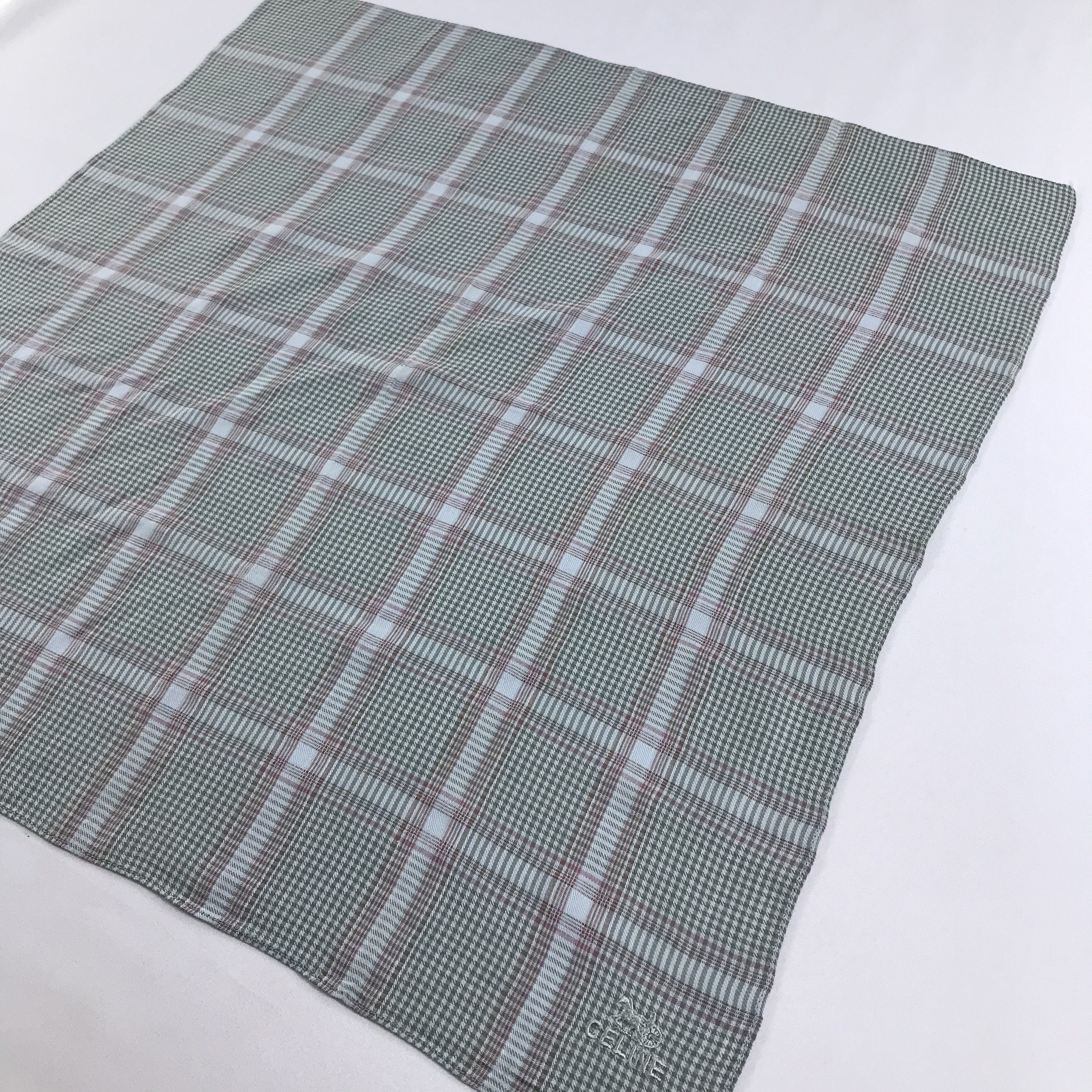 Celine Celine Checkered Handkerchief Bandana Neckerchief H710 Size ONE SIZE - 4 Thumbnail