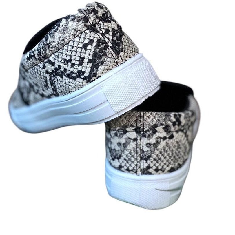 Other Women’s Slip On Faux Snake Canvas Flat Shoe Sneaker Size 7/8 Size US 8 / IT 38 - 3 Thumbnail