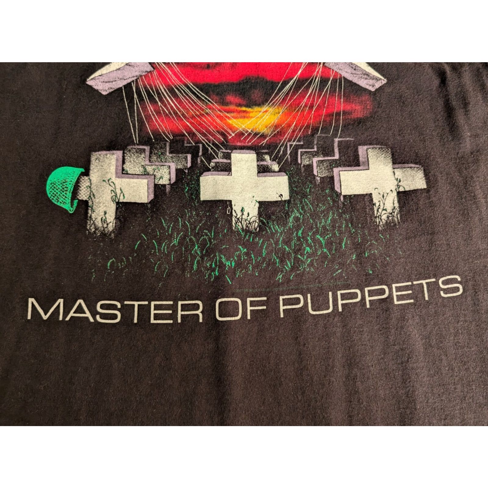 Hanes VINTAGE Y2K Metallica Master of Puppets Band Tee T-Shirt Black Adult Medium Heavyweight Graphic Mens Size US M / EU 48-50 / 2 - 3 Thumbnail