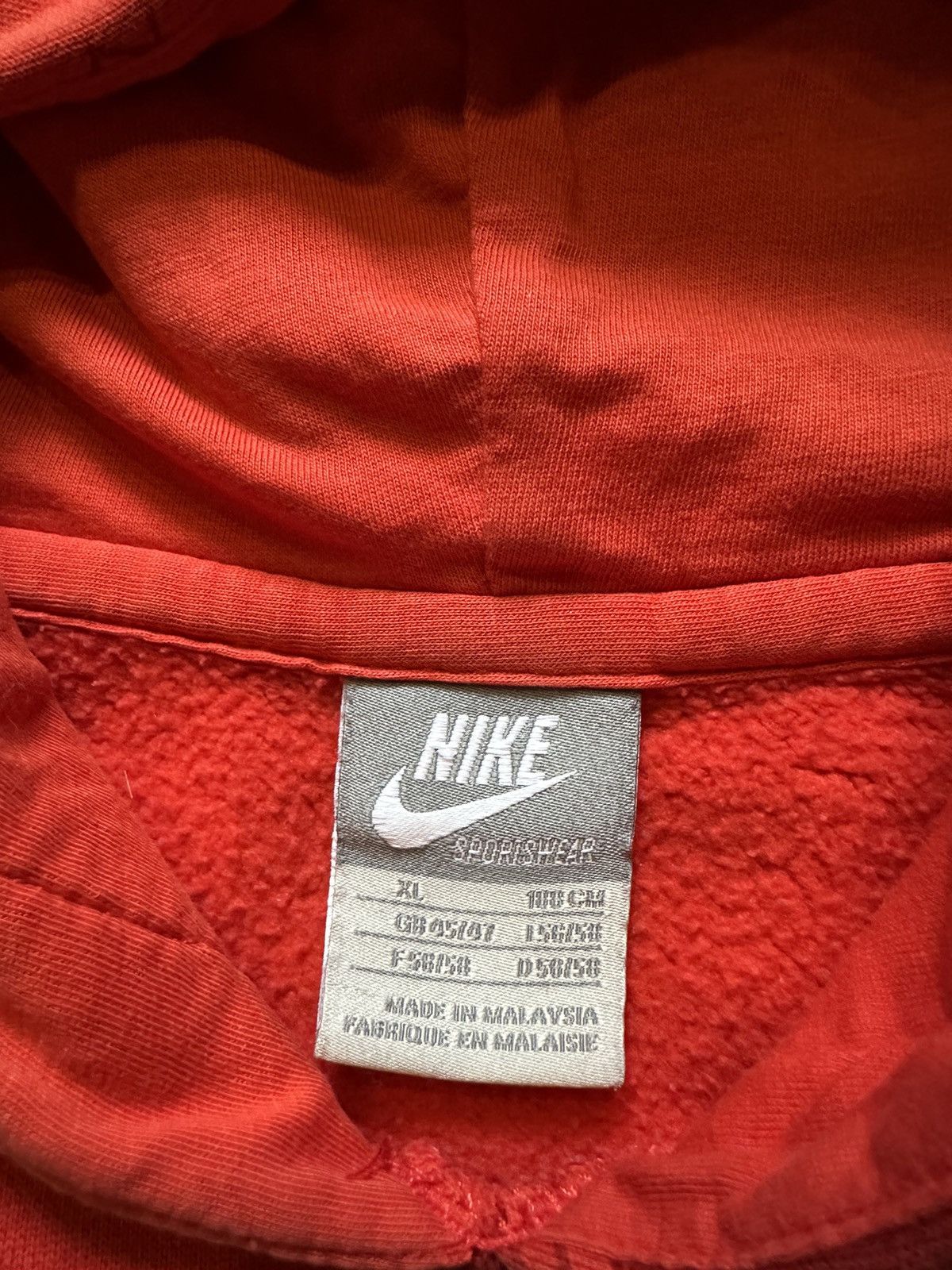 Nike Vintage Nike Baggy Hoodie Mini Swoosh Monogram Logo Y2K USA Size US XL / EU 56 / 4 - 4 Thumbnail