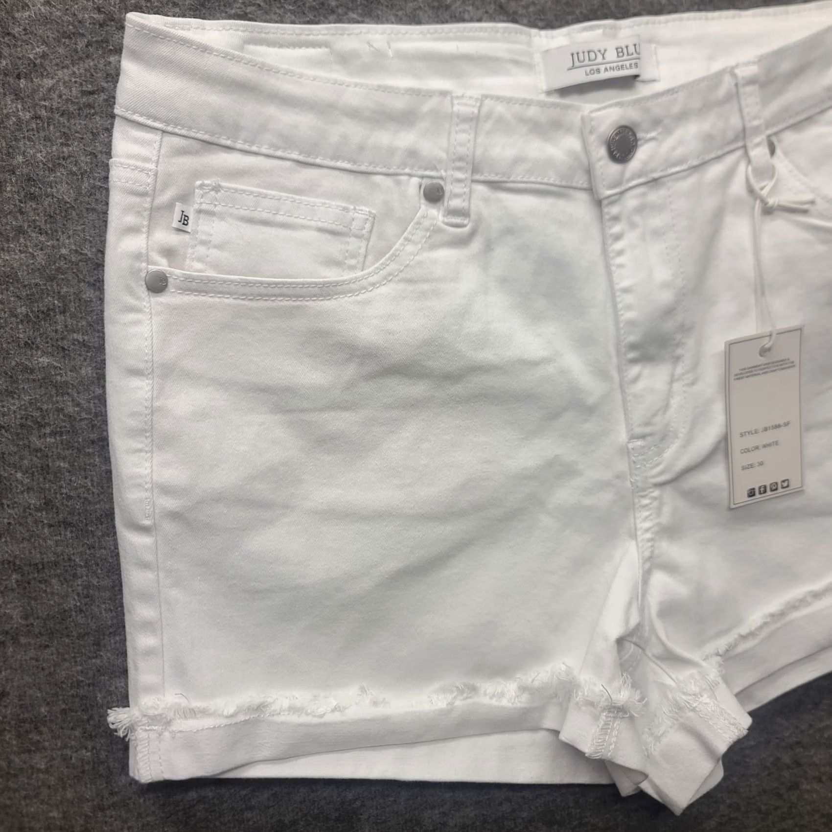 Vintage VINTAGE Judy Blue Denim Shorts Womens 30 Skinny Fit High Rise Raw Hem Stretch Size 30" / US 8 / IT 44 - 7 Thumbnail