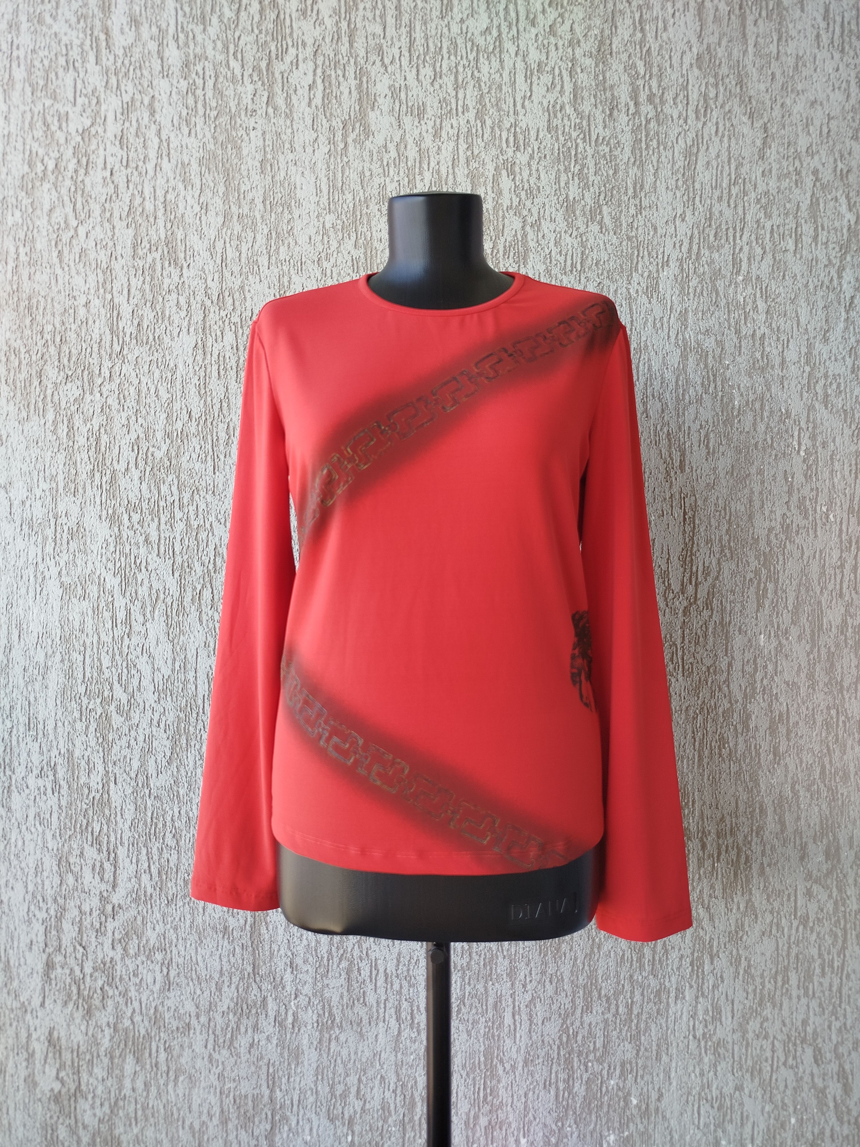Versace Jeans Couture Top Long Sleeve Medusa Greek Key Vintage 90s Size XL Size XL / US 12-14 / IT 48-50 - 2 Thumbnail