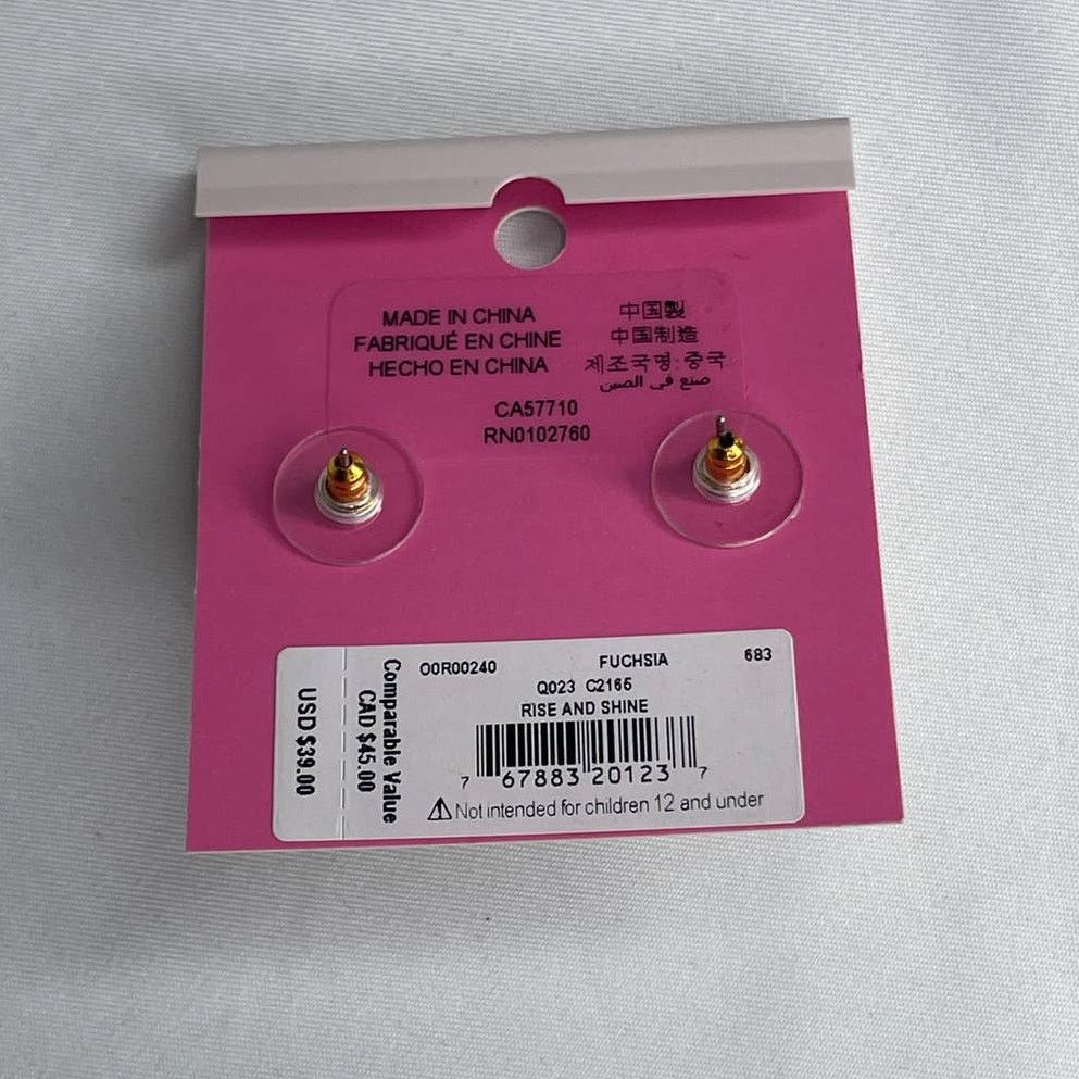 Kate Spade Kate Spade rise and shine Fuchsia studs Earrings Size ONE SIZE - 6 Thumbnail