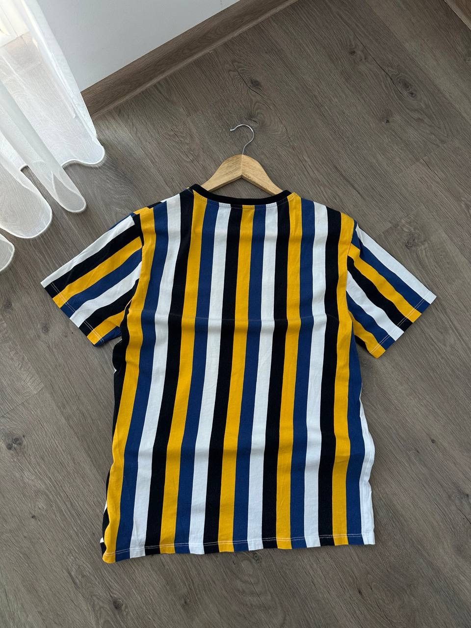 Sandro × Vintage Vintage Sandro Stripeded Yellow T-Shirt Size US S / EU 44-46 / 1 - 13 Thumbnail