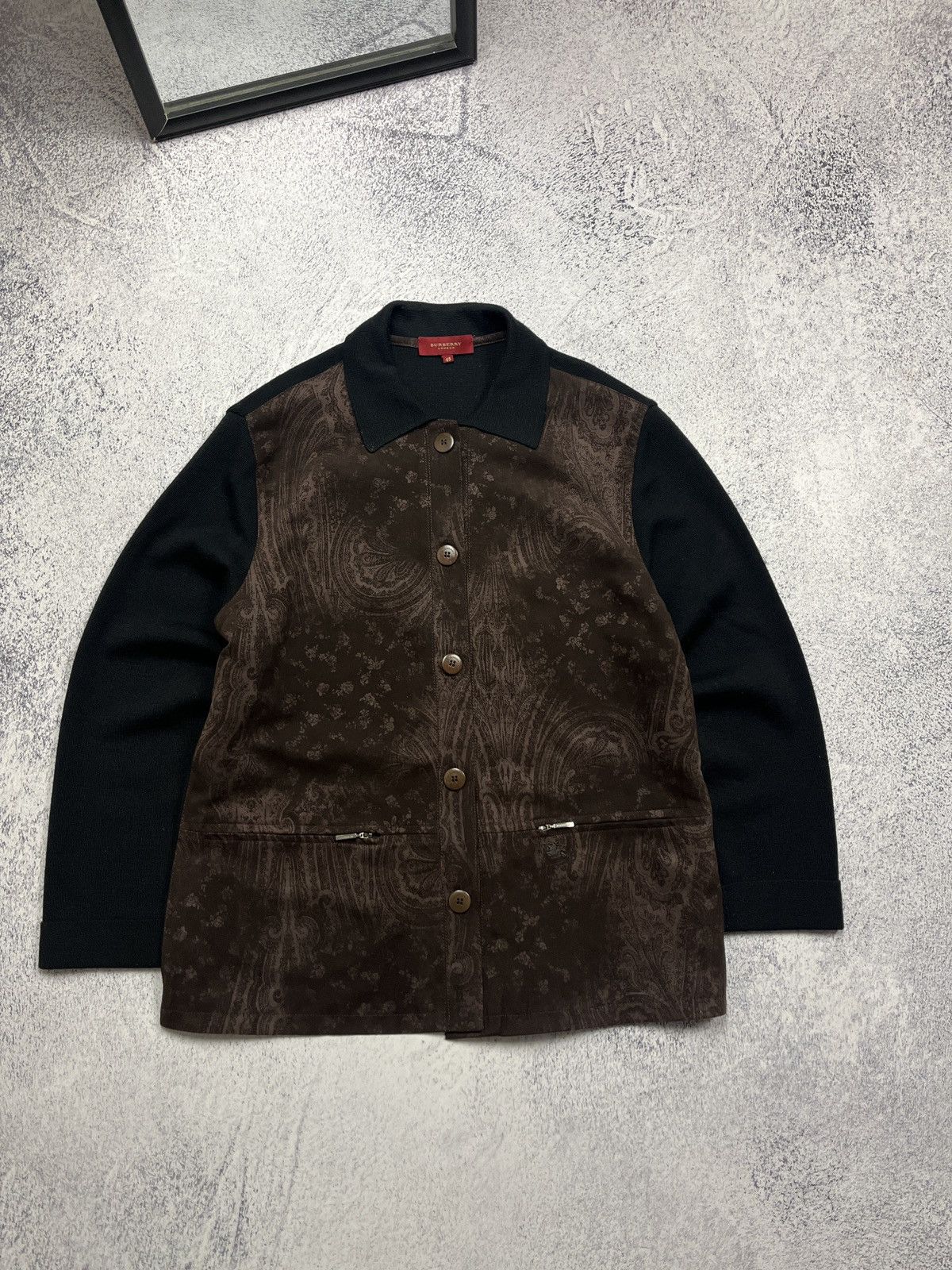 Burberry Vintage Burberry Paisley Pattern Wool Acrylic Jacket Sweater Size US M / EU 48-50 / 2 - 1 Thumbnail