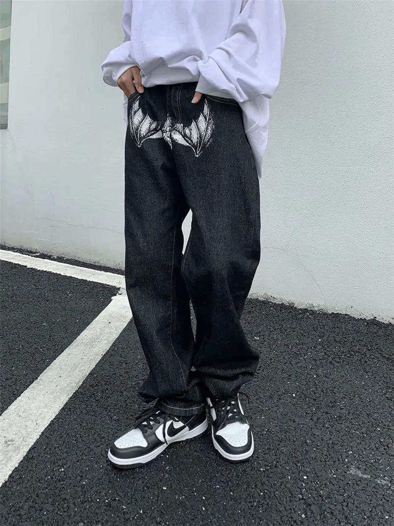 Japanese Brand × Jean FACES Graphic Black Streetwear Denim Jeans Size US 32 / EU 48 - 4 Thumbnail