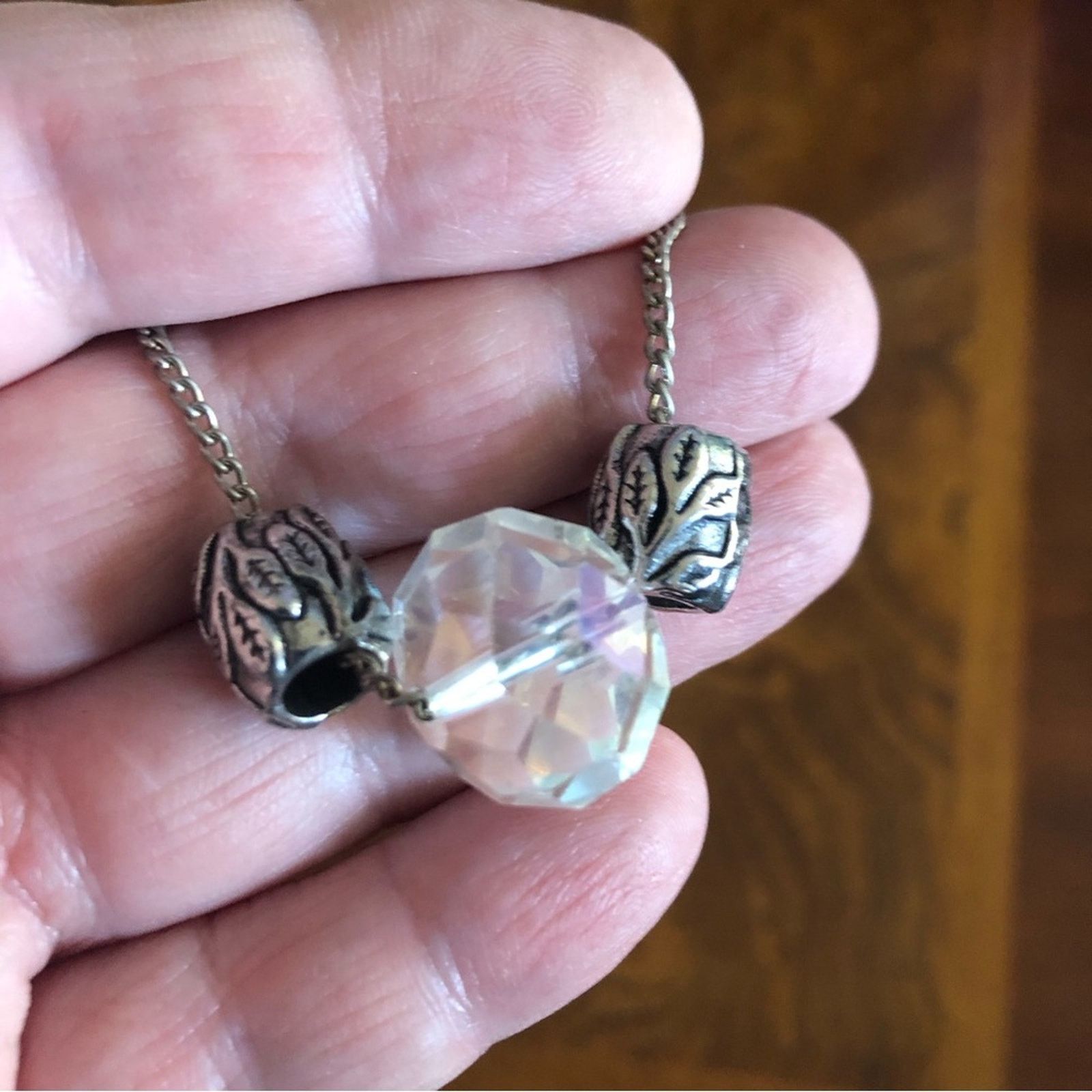 Vintage Vintage faceted aurora borealis crystal necklace Size ONE SIZE - 10 Thumbnail