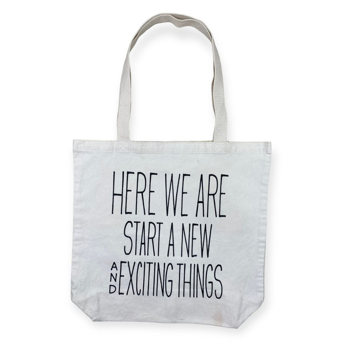 Vintage Here We Are Start A New And Exciting Things Totebag B050 Size ONE SIZE - 1 Thumbnail