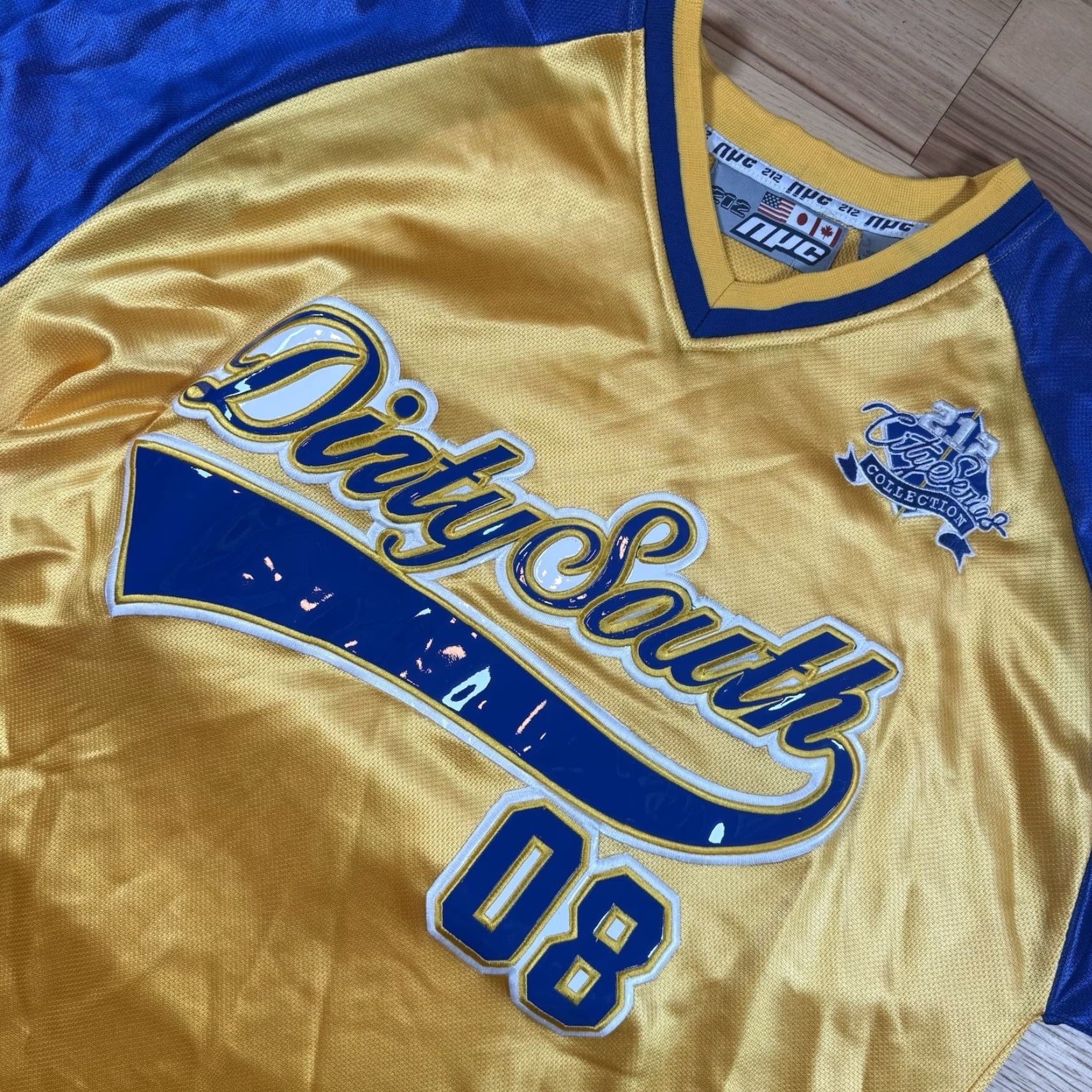 Vintage VINTAGE New York & Company Jersey City Football Blue Gold L Mens Large Regular Casual Activewear Football Jersey City Series Mens Size US L / EU 52-54 / 3 - 2 Thumbnail