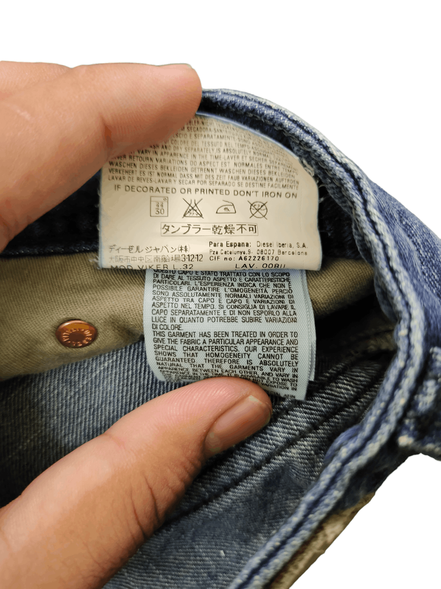 Diesel Vintage Y2k Diesel Viker Distressed Denim Jeans Streetwear Size US 29 - 12 Thumbnail