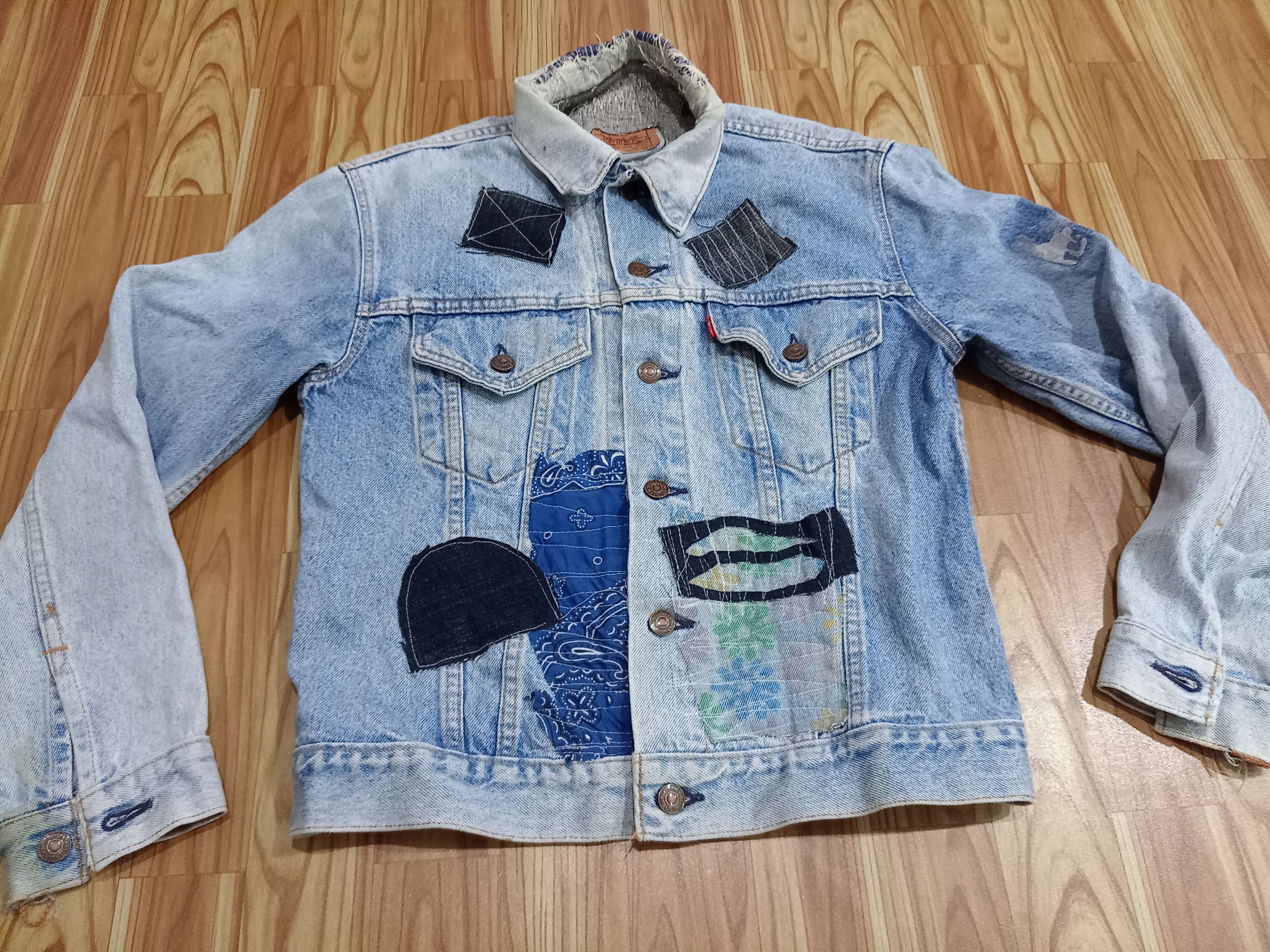 Levi's × Vintage Levis Patchwork Vintage denim trucker Jacket size small Size US S / EU 44-46 / 1 - 1 Thumbnail