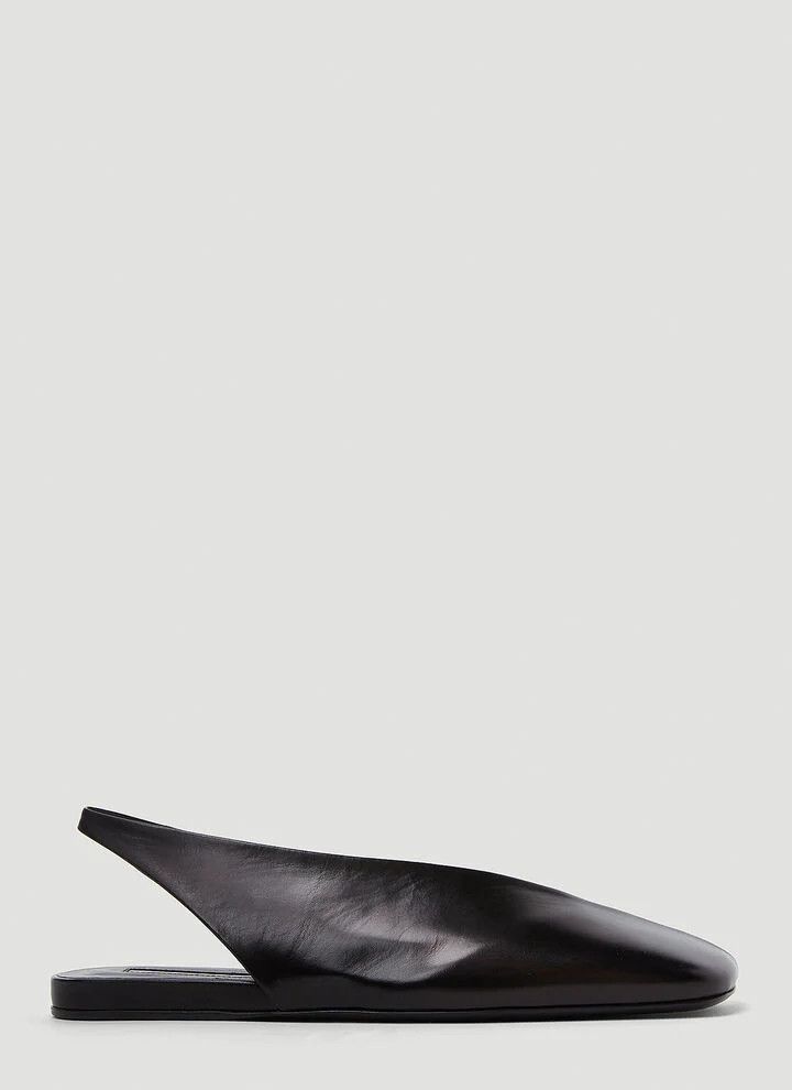 Jil Sander o1loc1c0426 Ballet Flats in Black Size US 10 / IT 40 - 1 Thumbnail