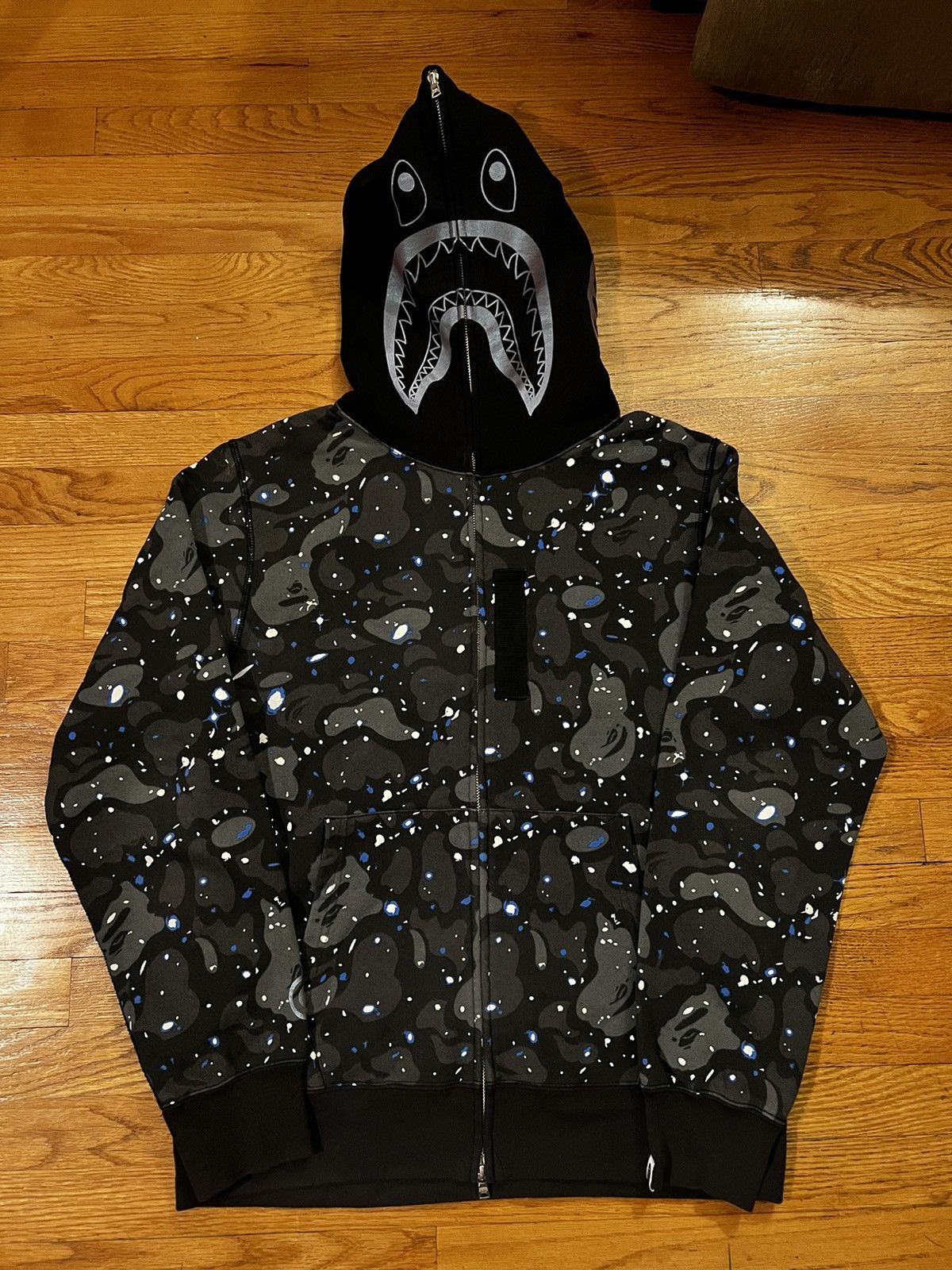 Bape Space Camo Shark Full Zip Hoodie | Grailed