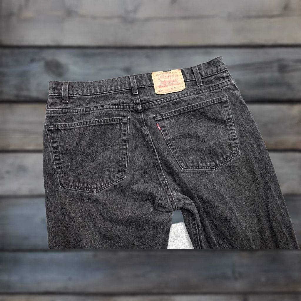 Levi's VINTAGE Levi's 505 Jeans Mens 36x32 Black Dark Wash Relaxed Fit 5-Pocket Denim Straight Jeans Mens Black 505 USA Levi's 500 Series Size US 36 / EU 52 - 1 Thumbnail