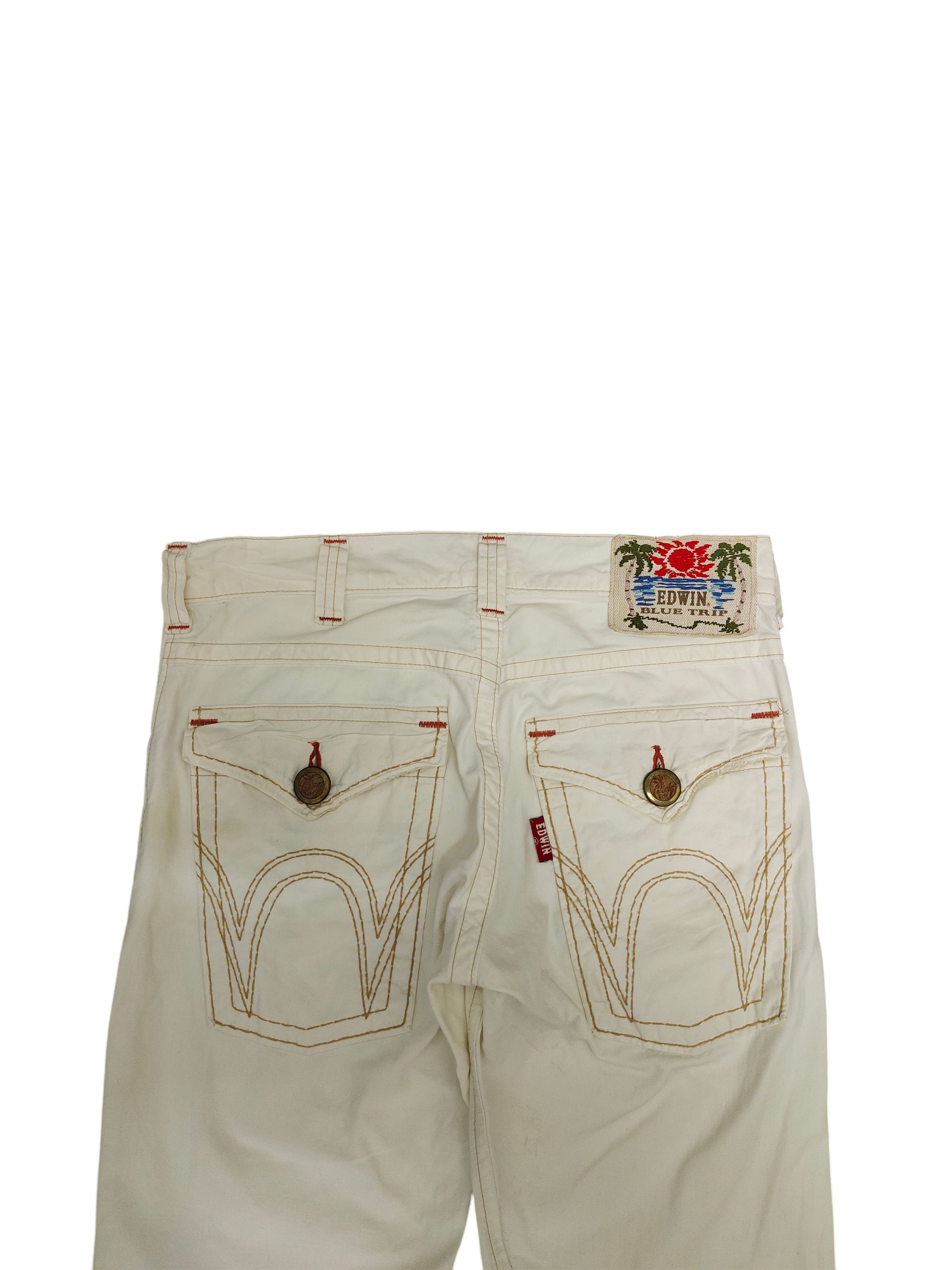 If Six Was Nine Flare Jeans Edwin Blue Trip White Denim Bootcut BT5012 Size US 30 / EU 46 - 3 Thumbnail