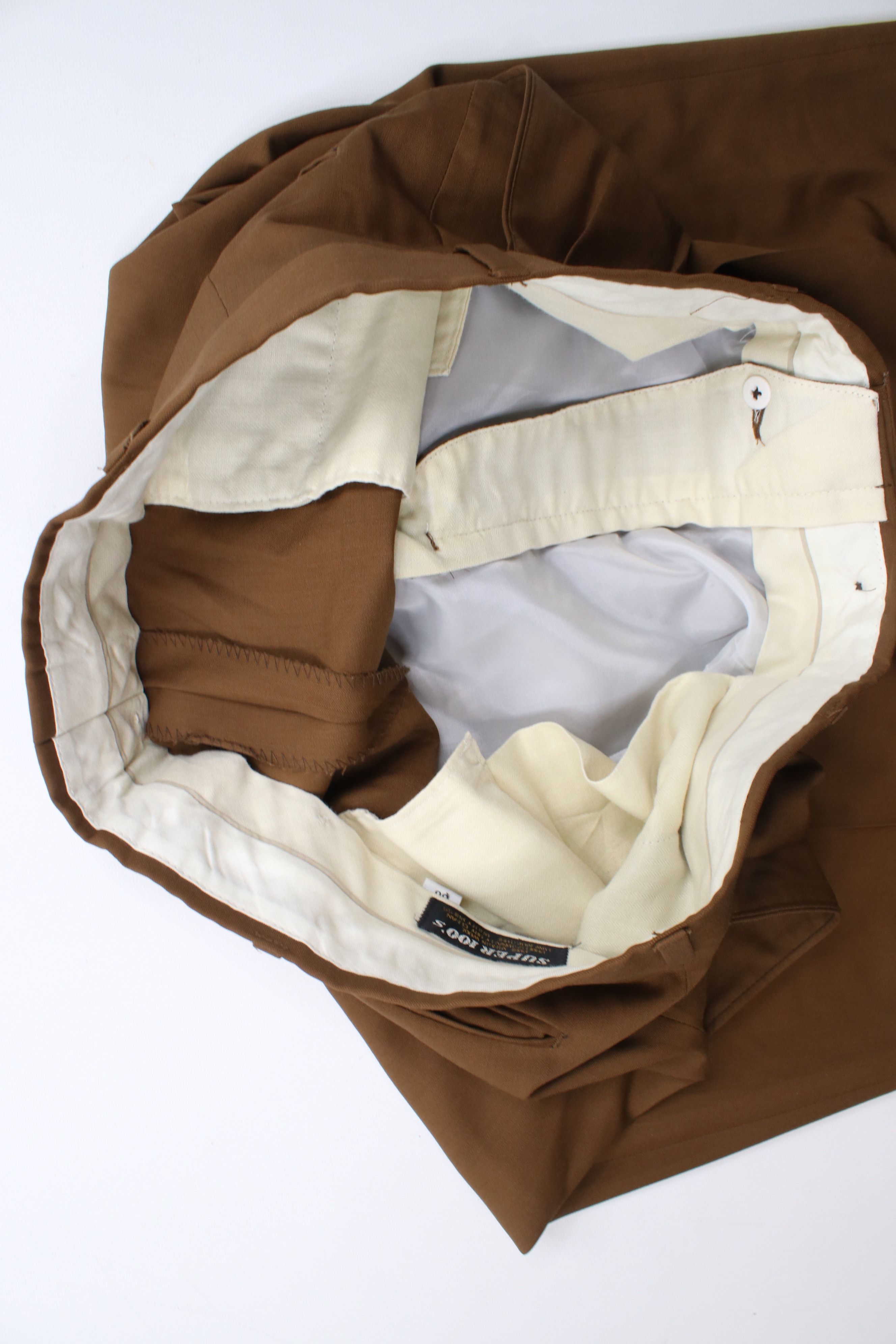 Vintage Vintage 90s Streetwear Wide Leg Super 100s Wool Chino Pants Size US 36 / EU 52 - 10 Thumbnail