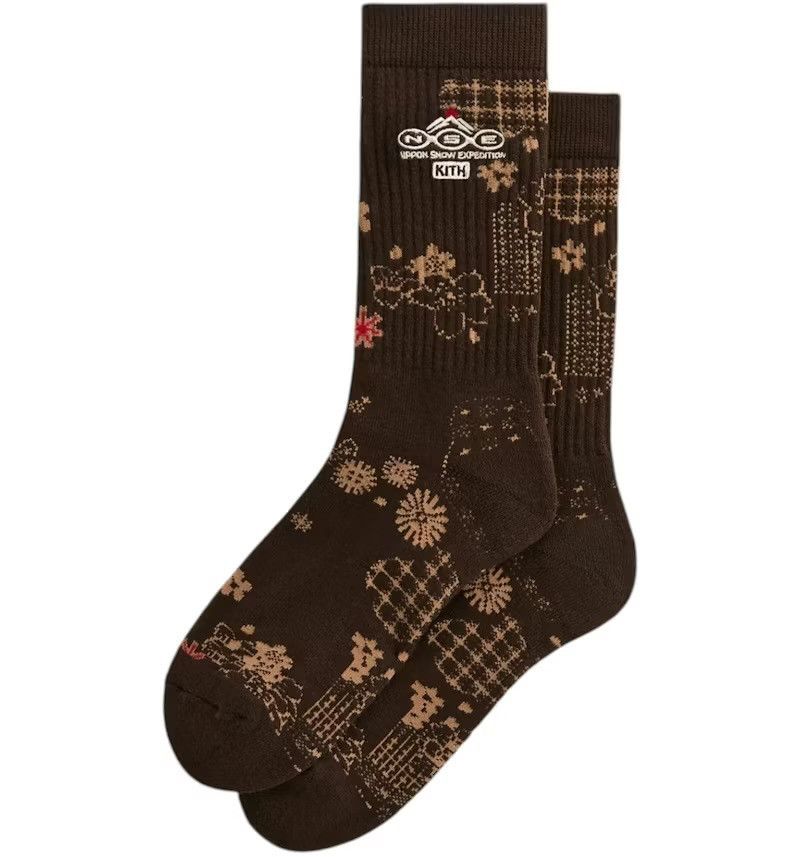 Columbia × Kith Kith x Columbia NSE Landscape Socks in “Kindling” Logo Size ONE SIZE - 2 Thumbnail