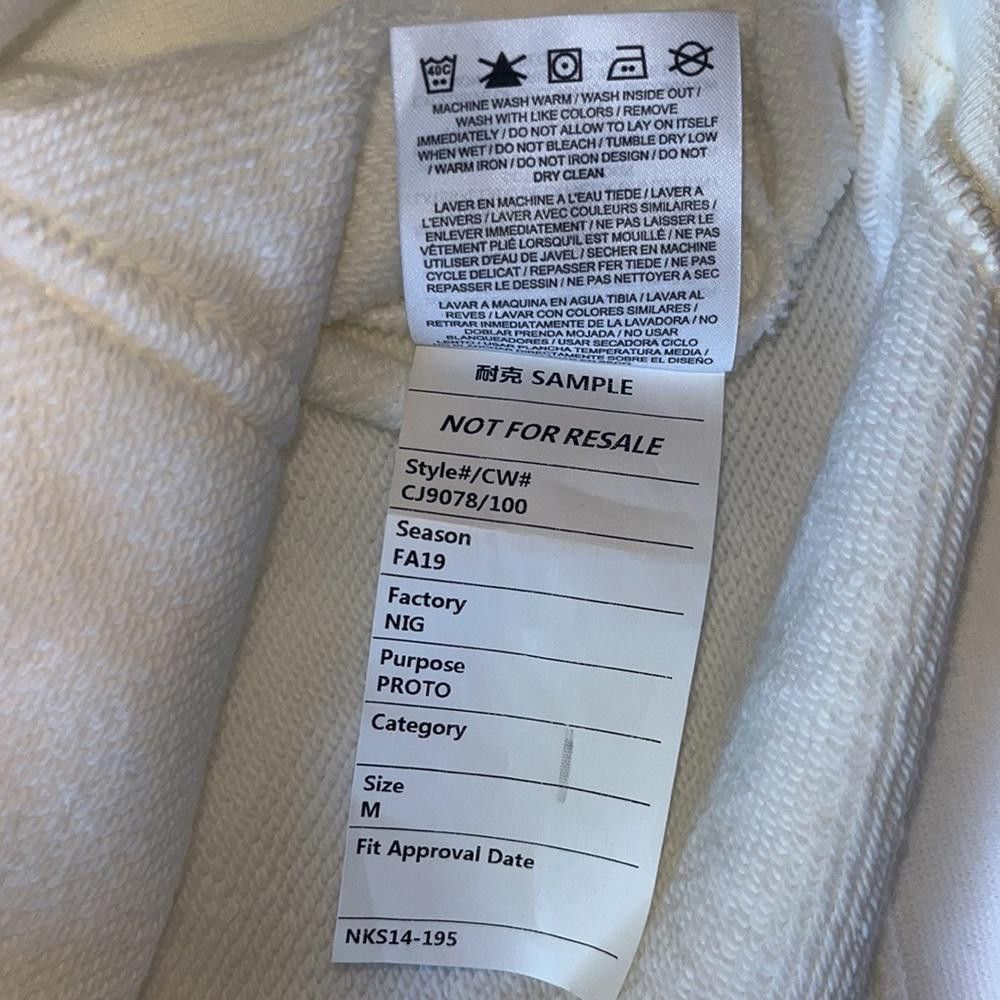 Designer Nike Air Jordan AJ 4 Legacy Pullover White Hoodie Sample Size US M / EU 48-50 / 2 - 11 Thumbnail