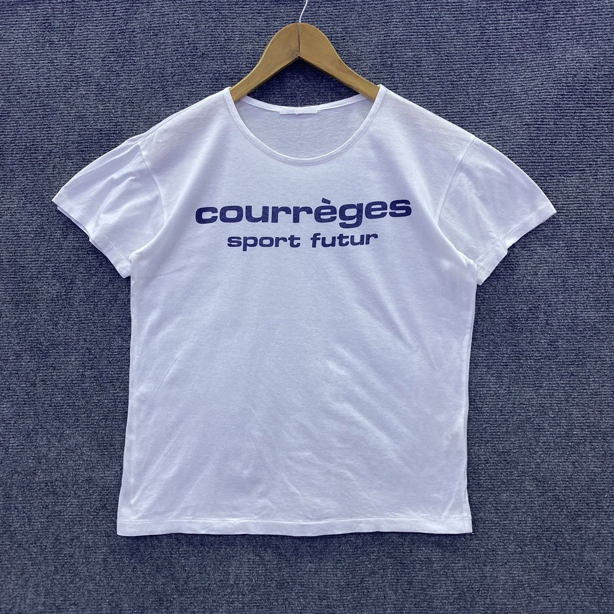 Courreges × Vintage Vintage Coureges White Tee Size S / US 4 / IT 40 - 1 Thumbnail