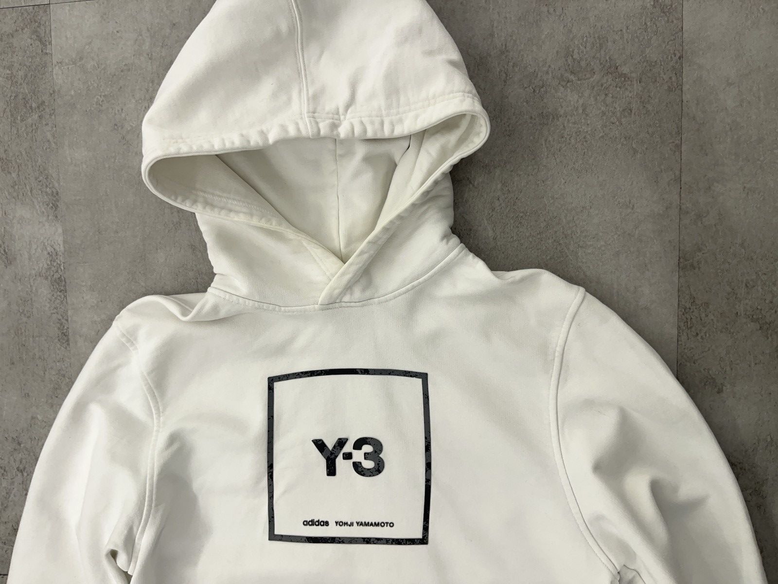 Y-3 Y-3 Yohji Yamamoto Box Logo Hoodie White M Size US M / EU 48-50 / 2 - 2 Thumbnail