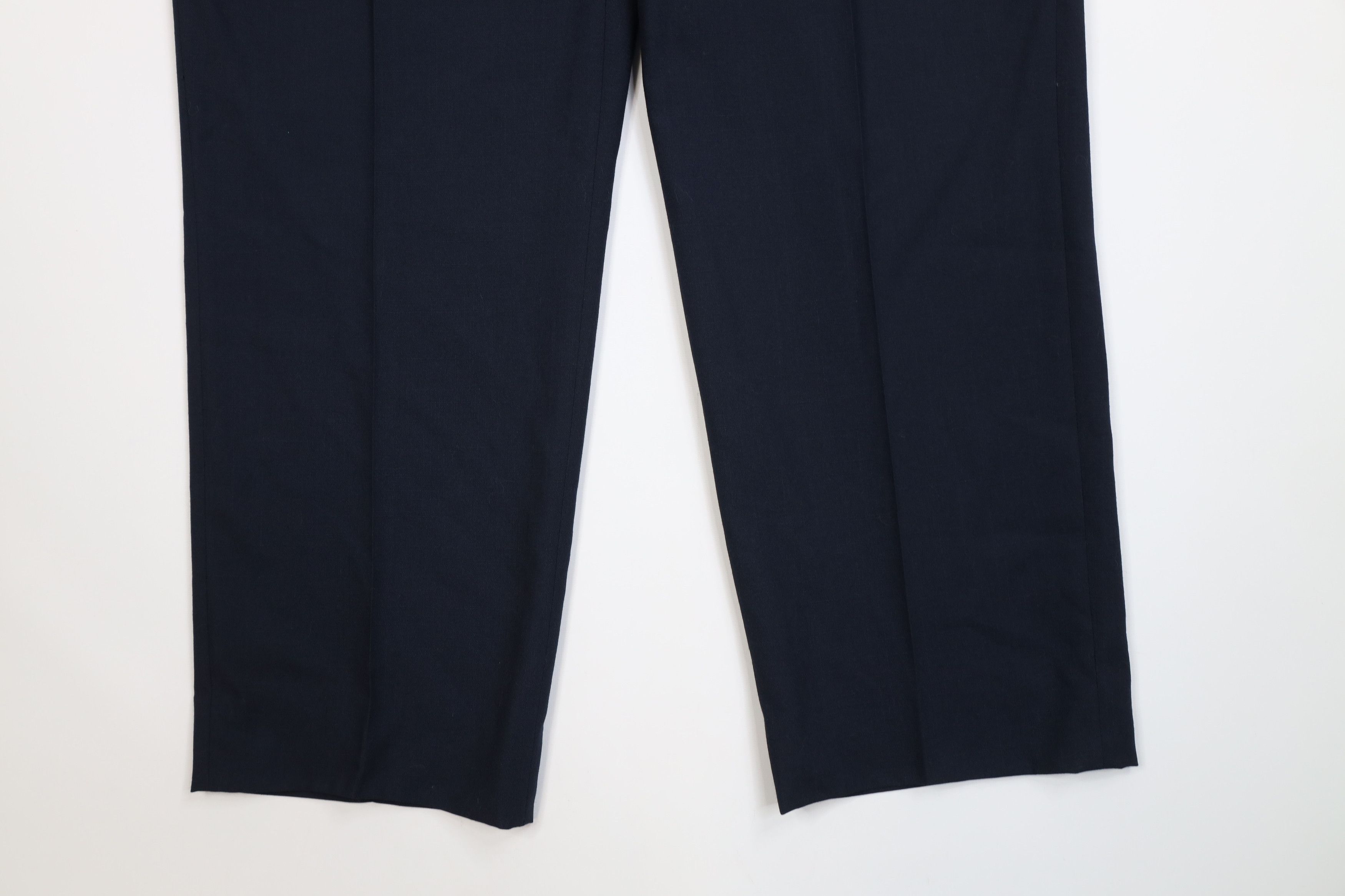 Christian Dior Monsieur Vintage 70s Christian Dior Wide Leg Chino Pants Navy Blue Size US 38 / EU 54 - 4 Thumbnail